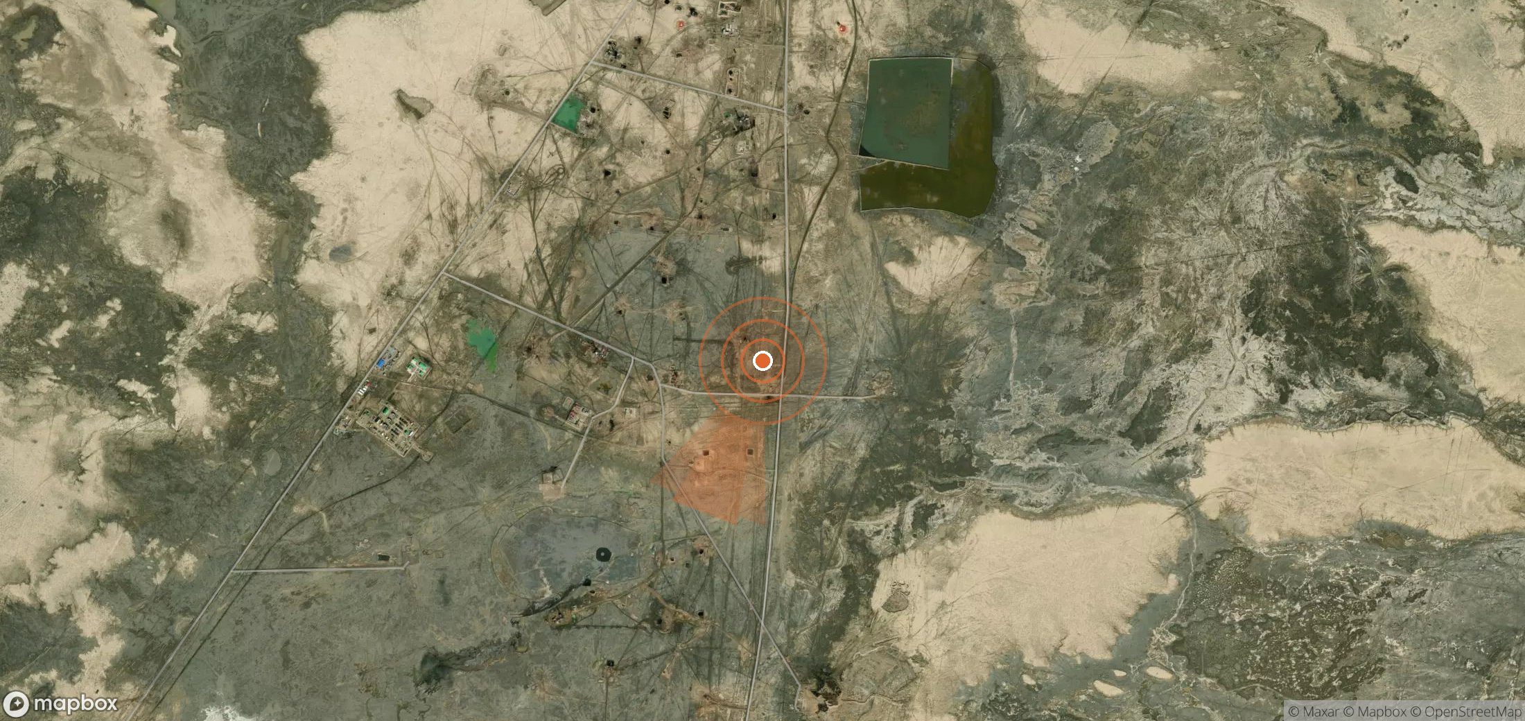 Mapa satelital de plumas de metano en Turkmenistán