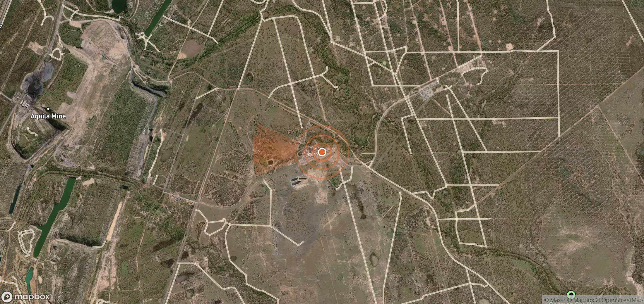 Satellite map of methane plume locations in Australia