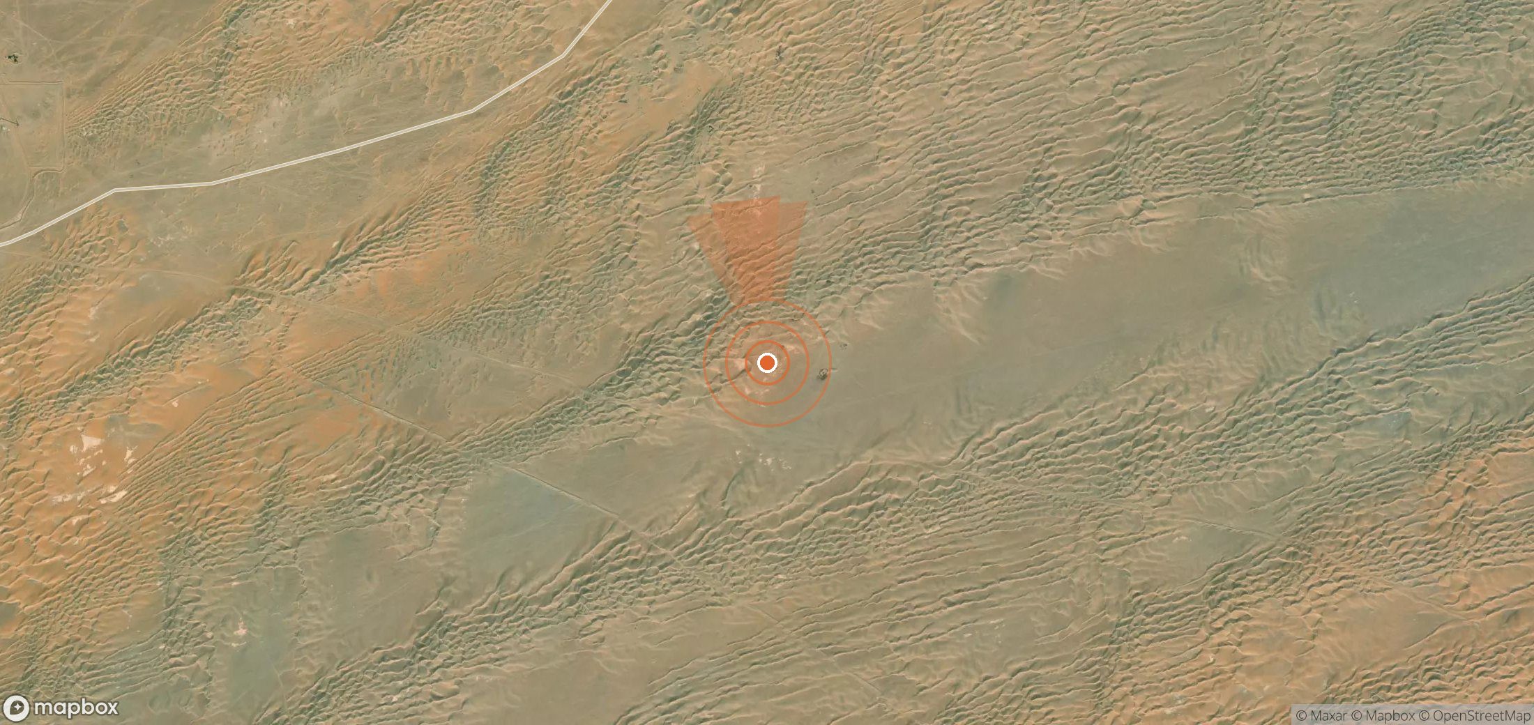 Satellite map of methane plume locations in Yemen