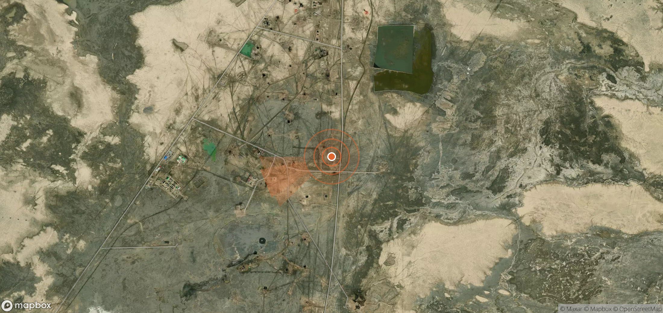 Mapa satelital de plumas de metano en Turkmenistán