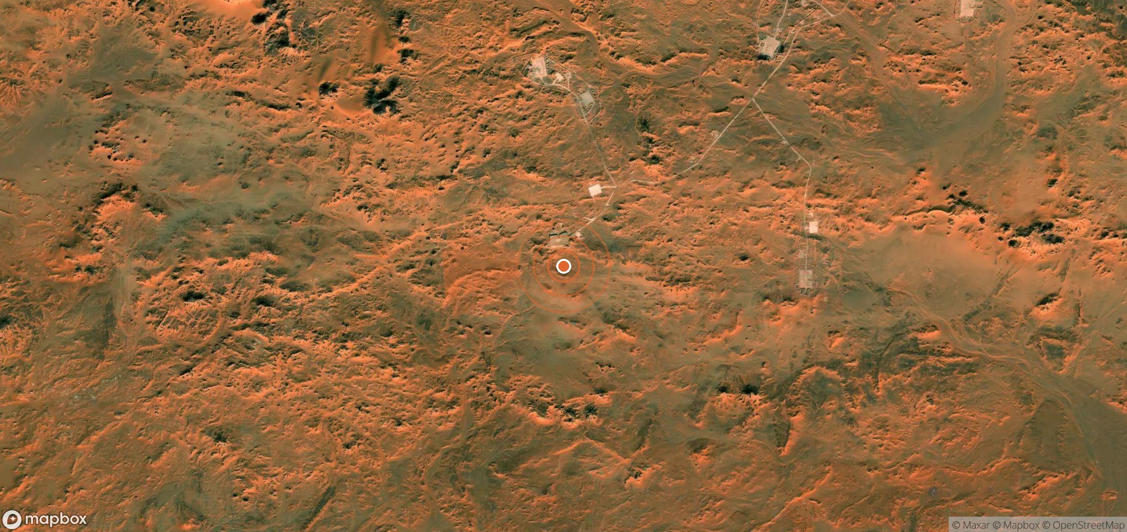 Mapa satelital de plumas de metano en Argelia