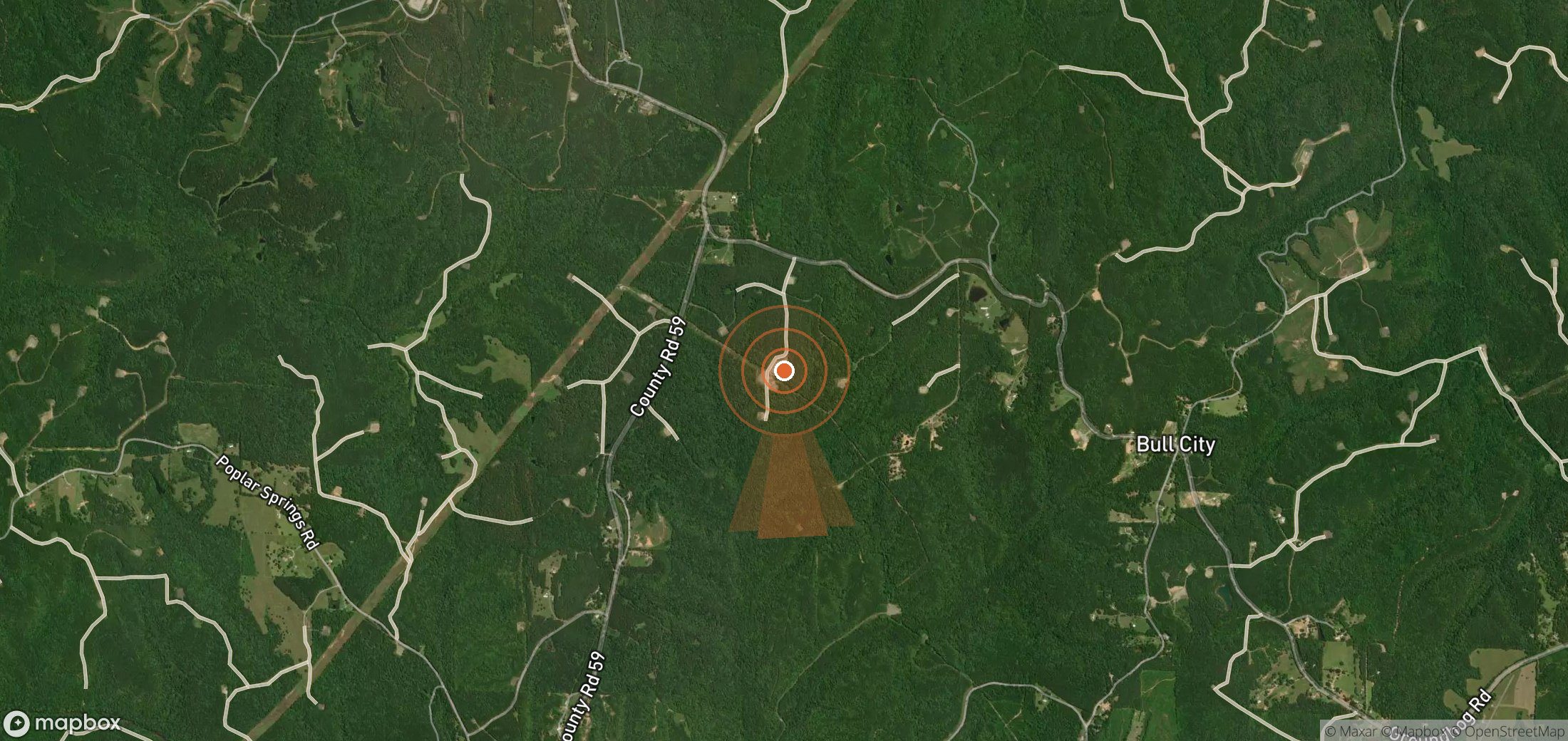 Mapa satelital de plumas de metano en Estados Unidos