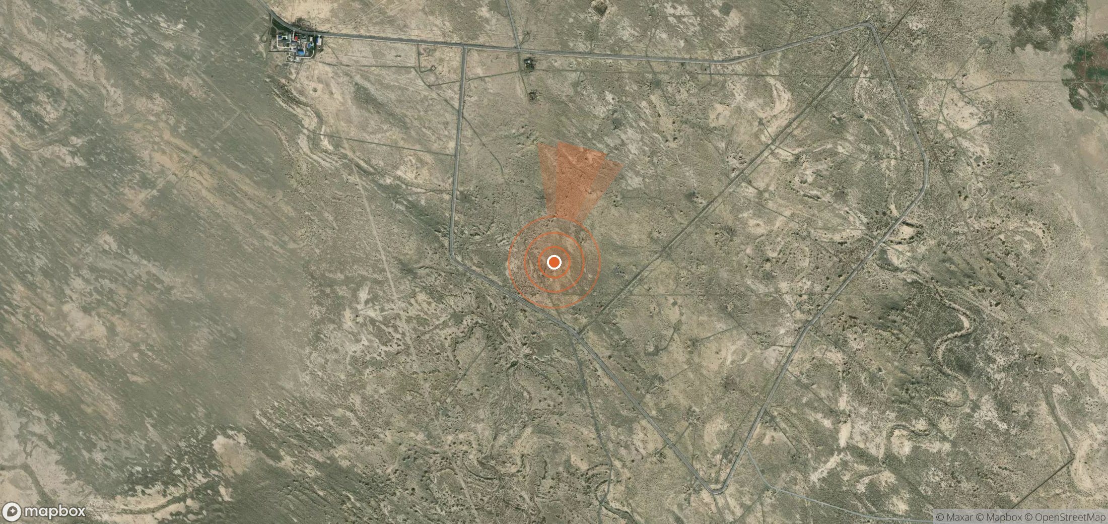 Mapa satelital de plumas de metano en China