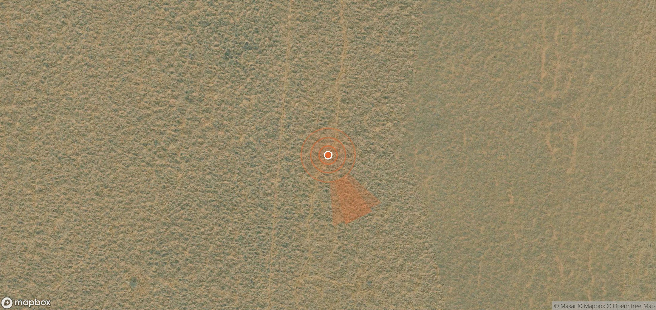 Satellite map of methane plume locations in Turkmenistan