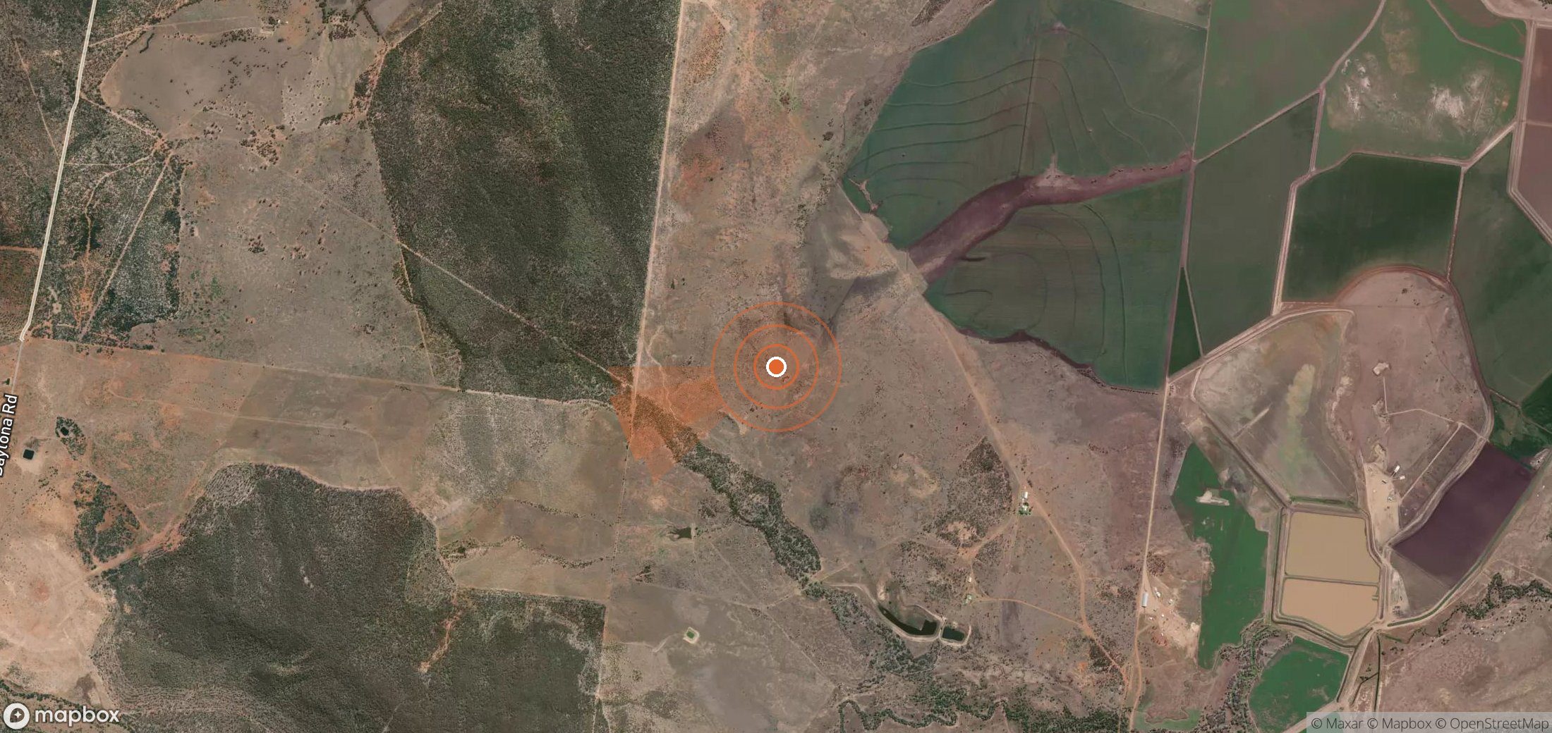Satellite map of methane plume locations in Australia