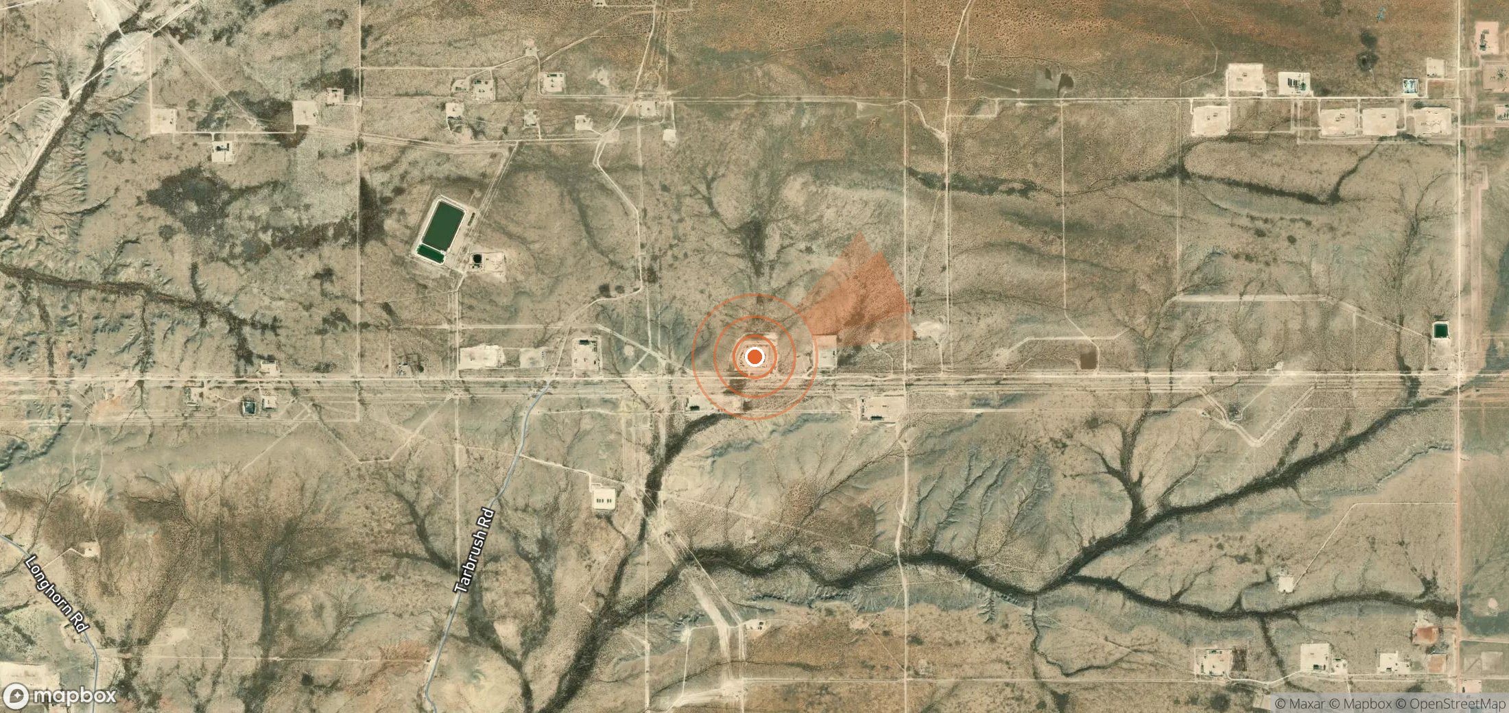 Satellite map of methane plume locations in United States