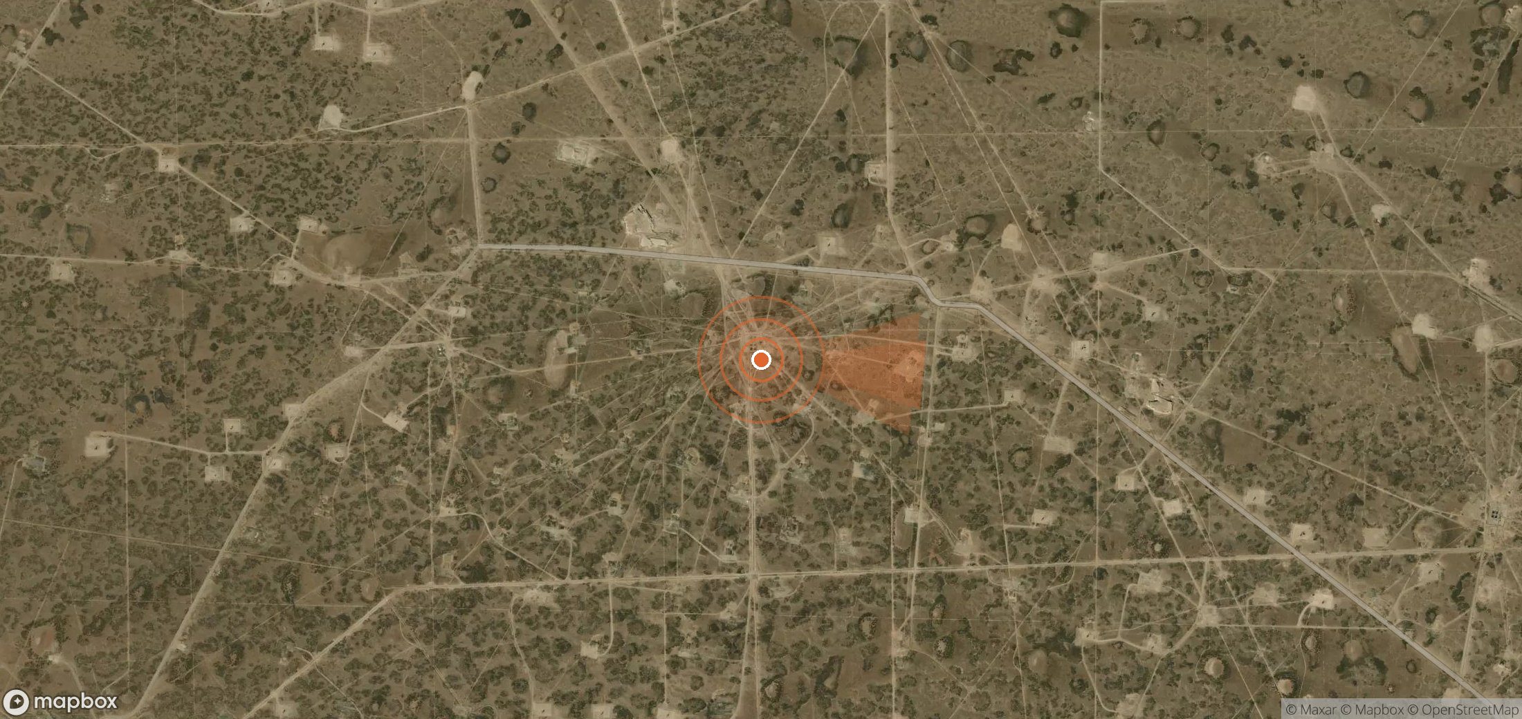Mapa satelital de plumas de metano en Argentina