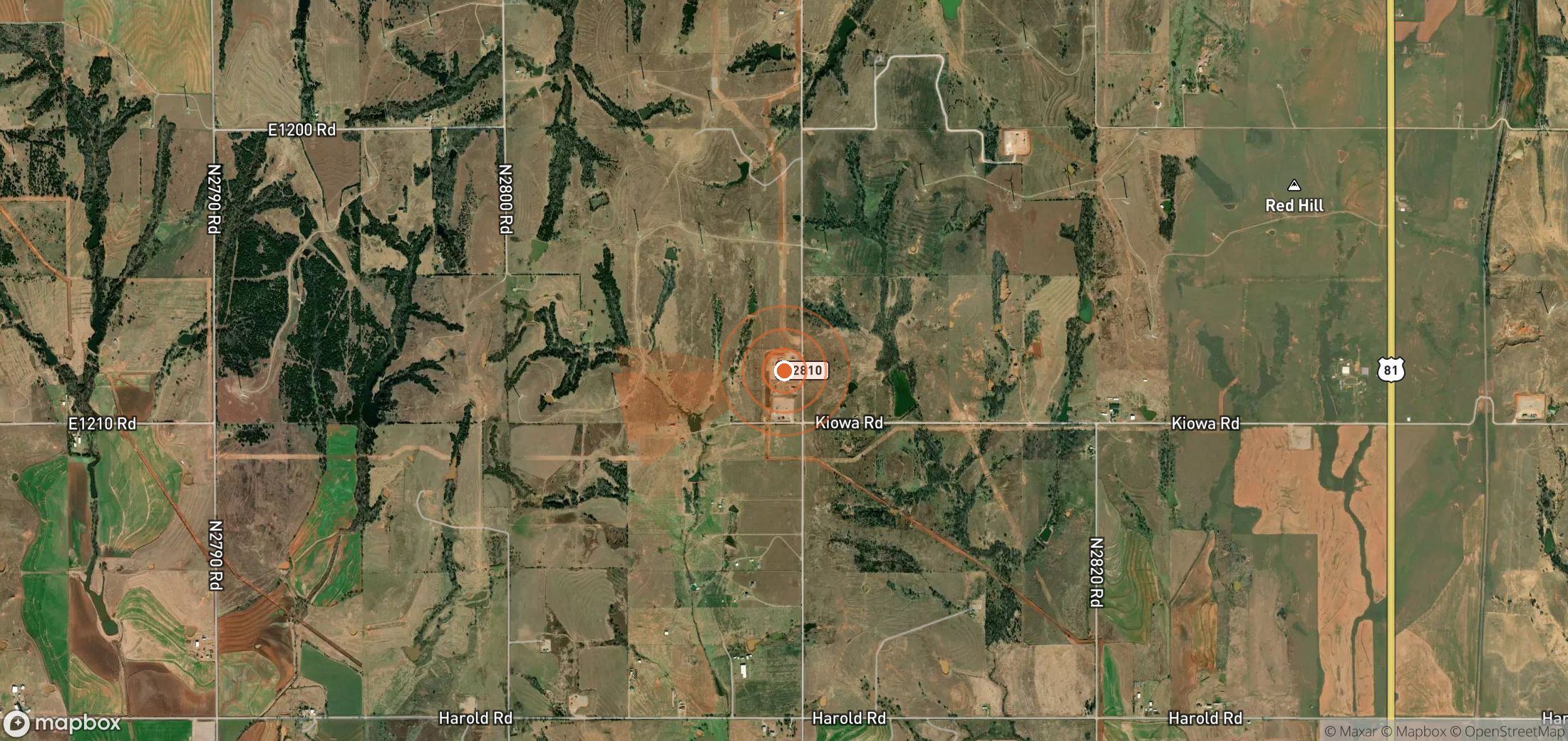 Mapa satelital de plumas de metano en Estados Unidos