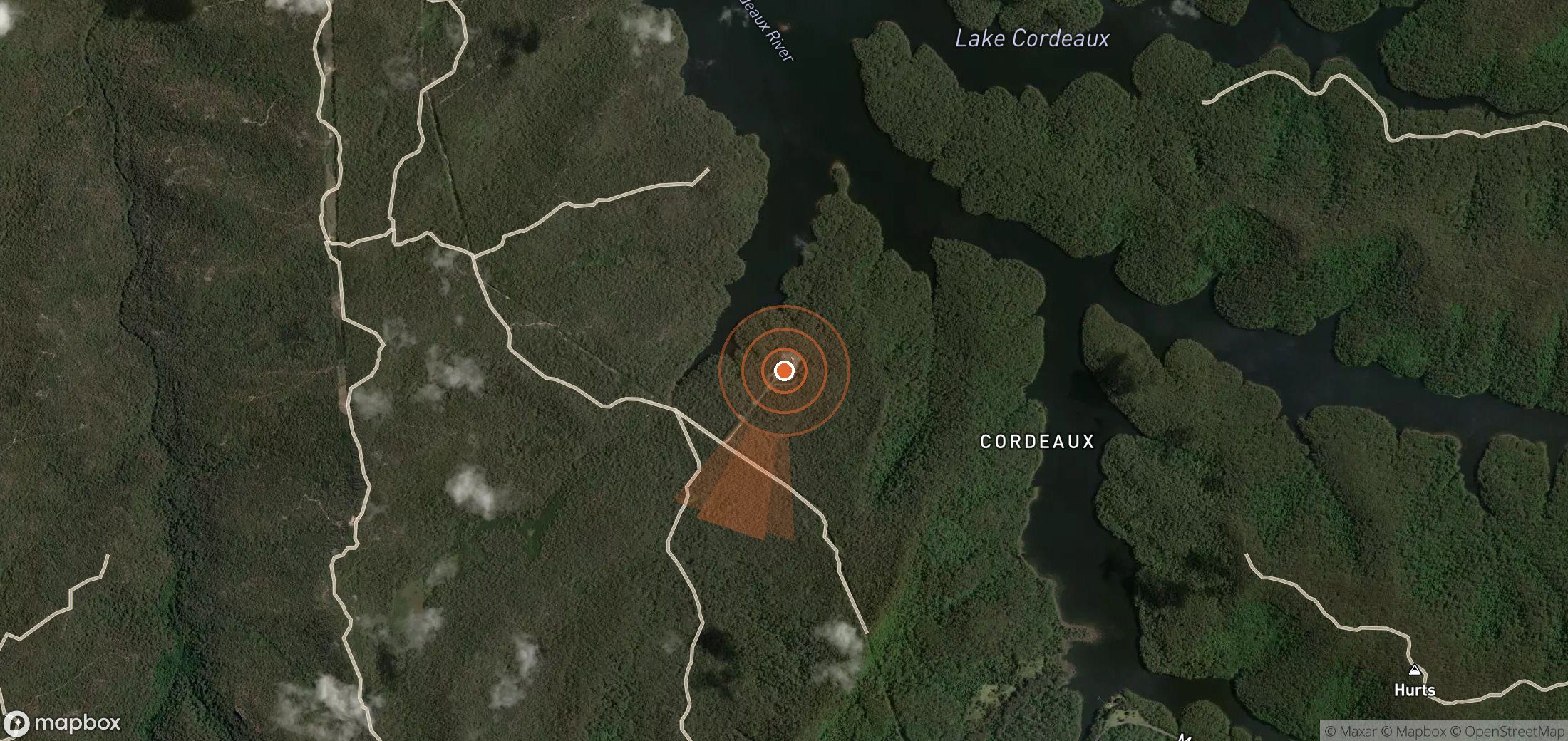 Satellite map of methane plume locations in Australia