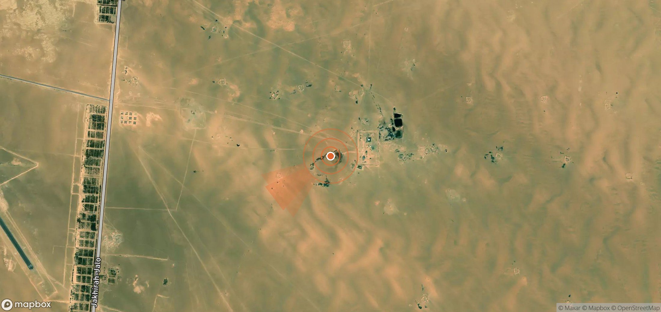 Mapa satelital de plumas de metano en Libia