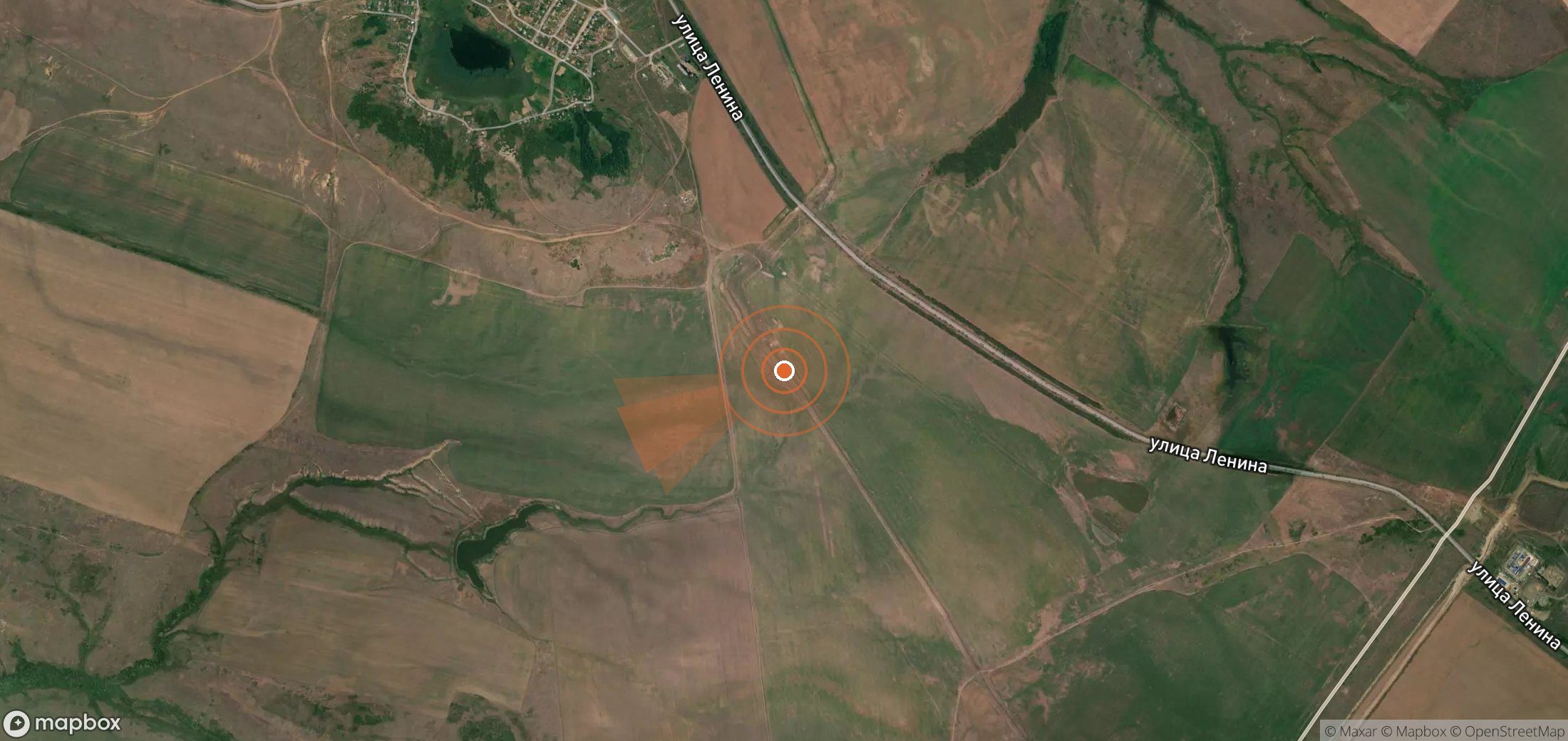 Satellite map of methane plume locations in Russia