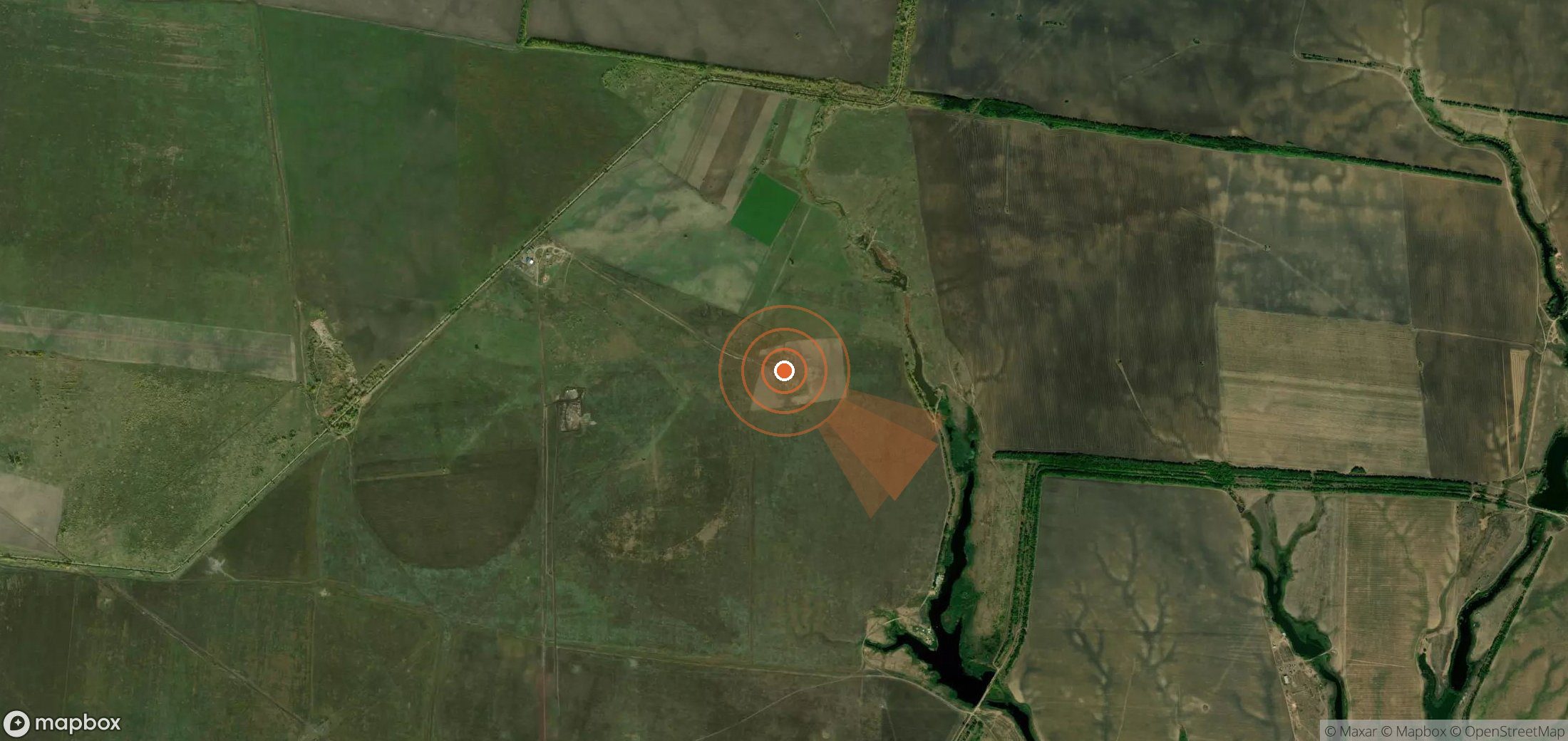 Mapa satelital de plumas de metano en Rusia