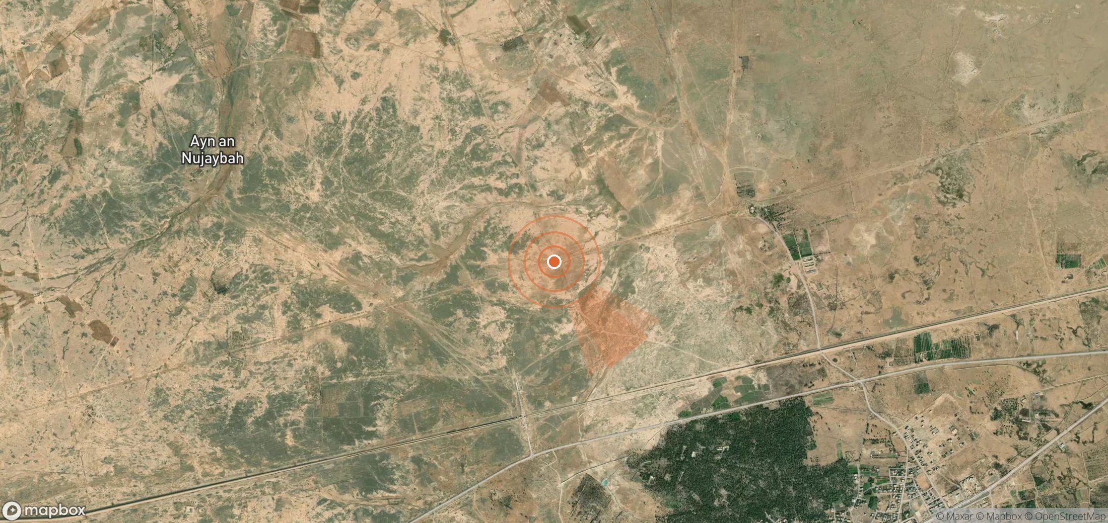 Mapa satelital de plumas de metano en Irak