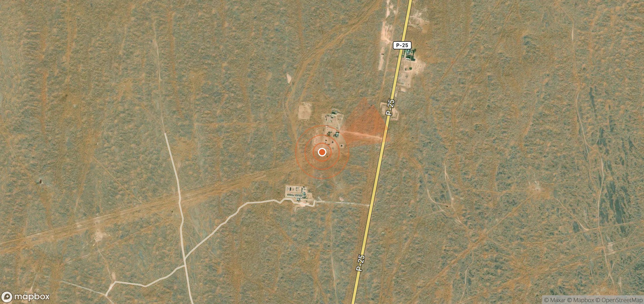 Mapa satelital de plumas de metano en Turkmenistán