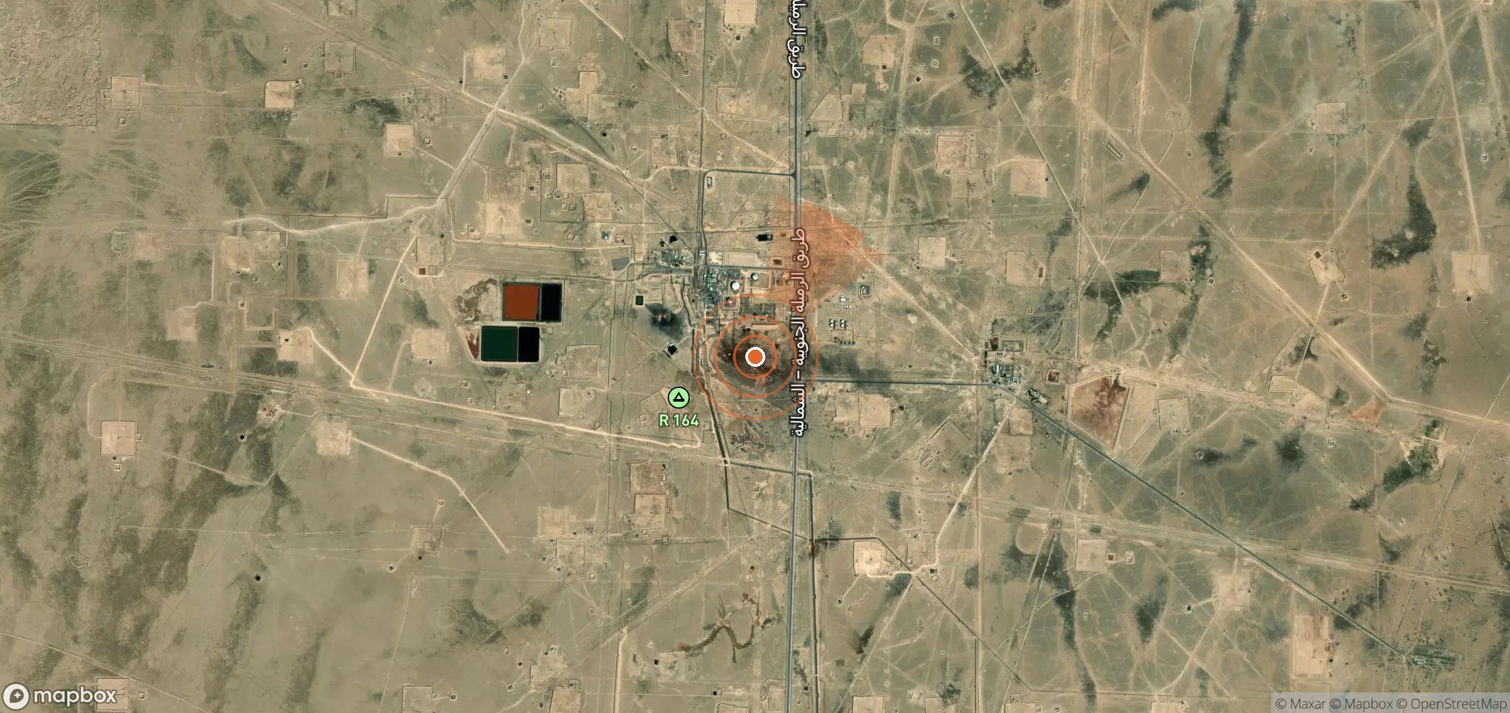 Mapa satelital de plumas de metano en Irak