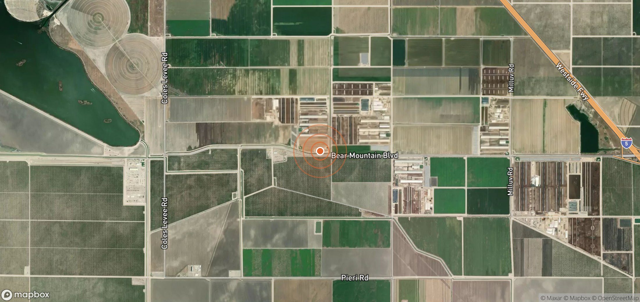 Satellite map of methane plume locations in United States