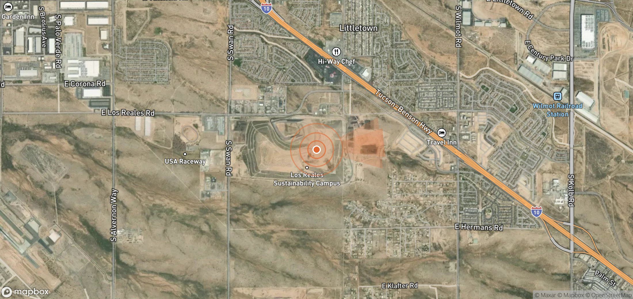Satellite map of methane plume locations in United States