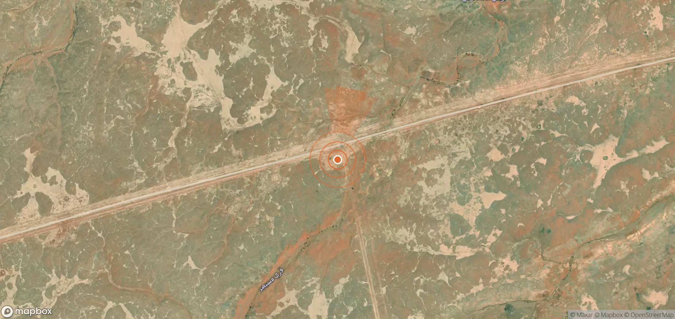 Mapa satelital de plumas de metano en Arabia Saudí