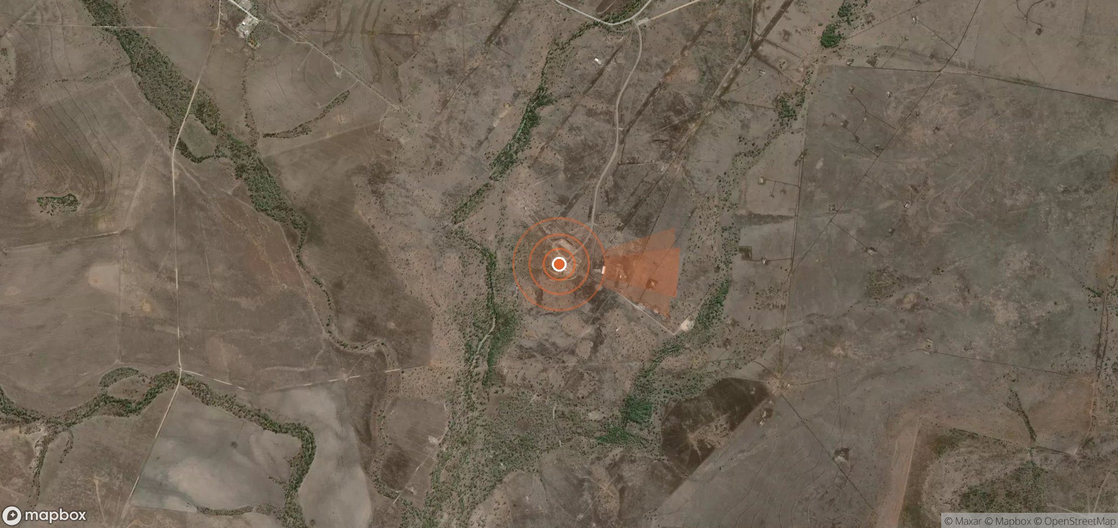 Satellite map of methane plume locations in Australia