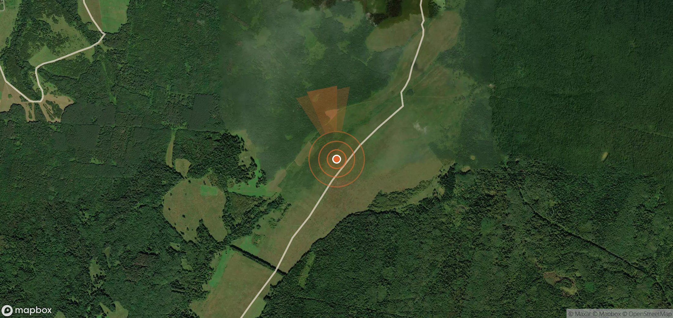 Satellite map of methane plume locations in Russia