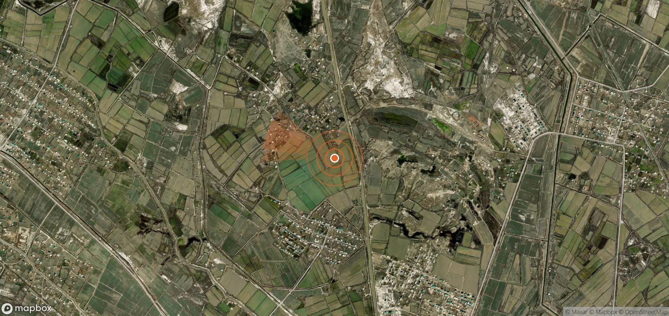 Satellite map of methane plume locations in Turkmenistan