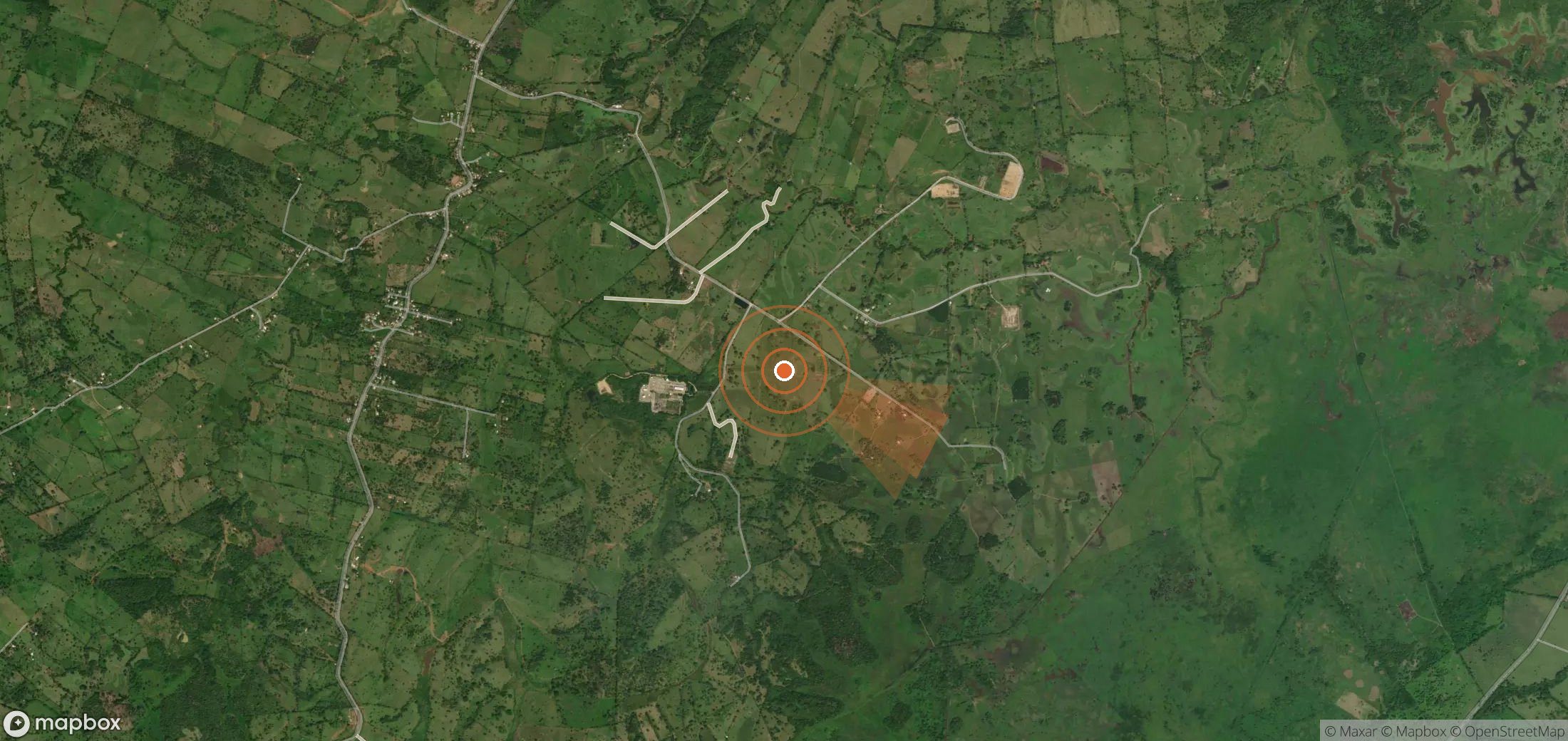 Satellite map of methane plume locations in Mexico