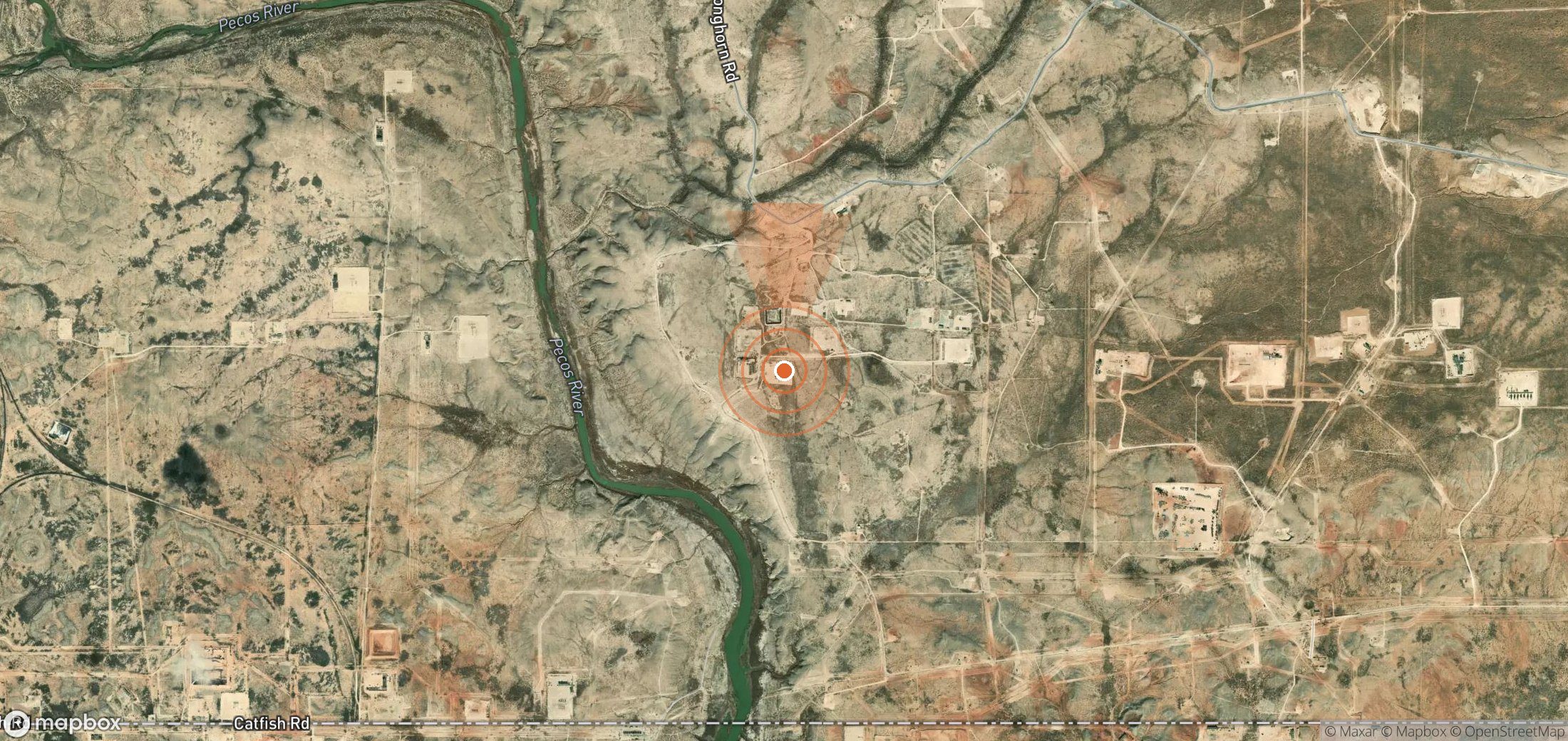Mapa satelital de plumas de metano en Estados Unidos
