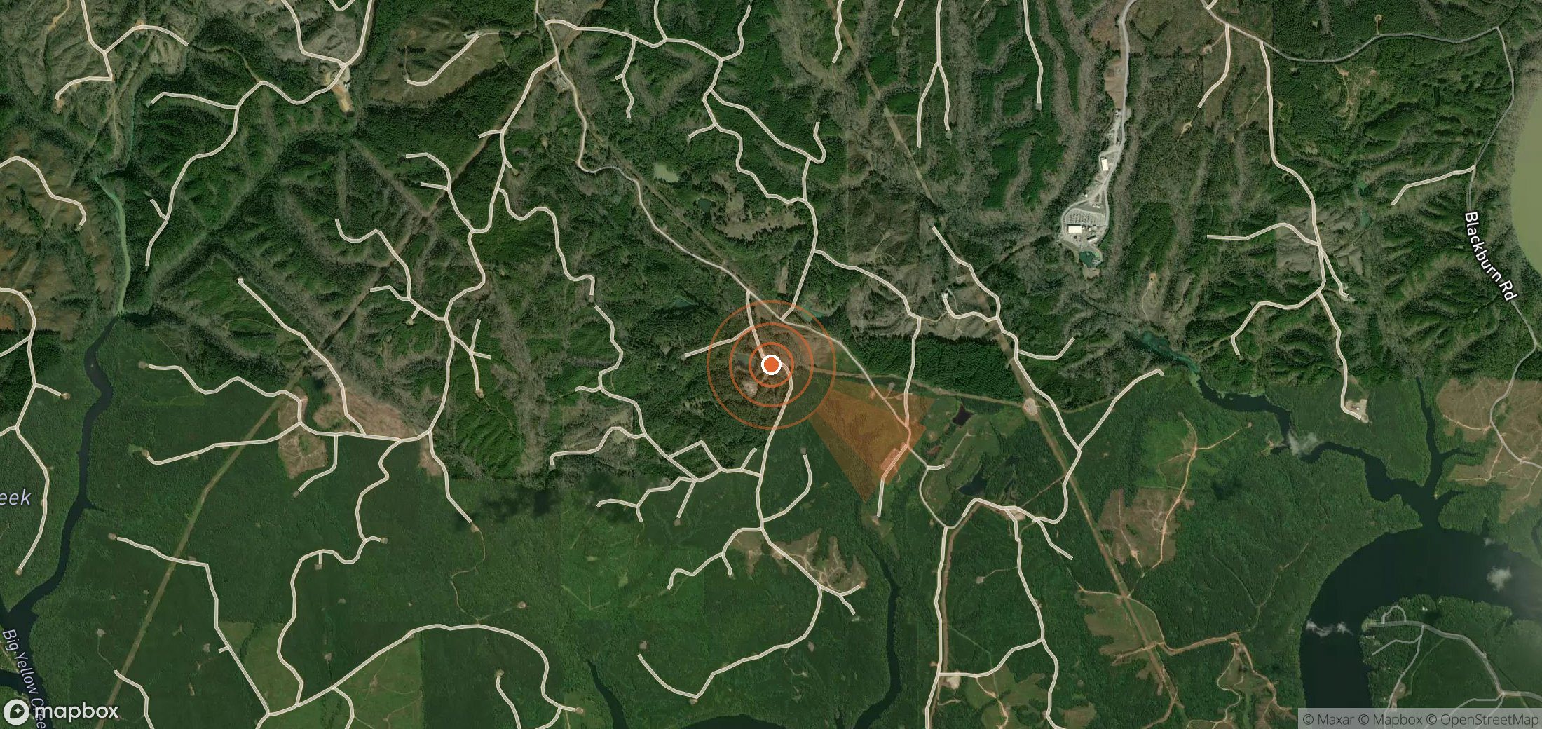 Mapa satelital de plumas de metano en Estados Unidos