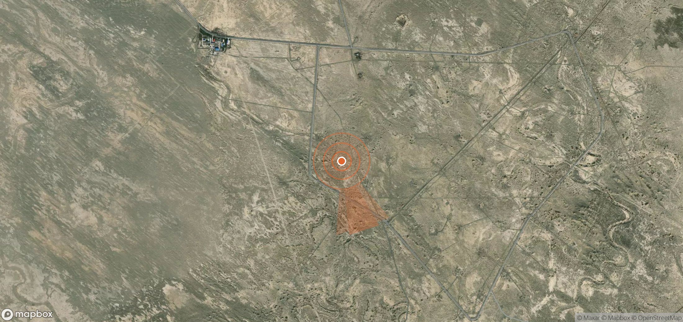Satellite map of methane plume locations in China