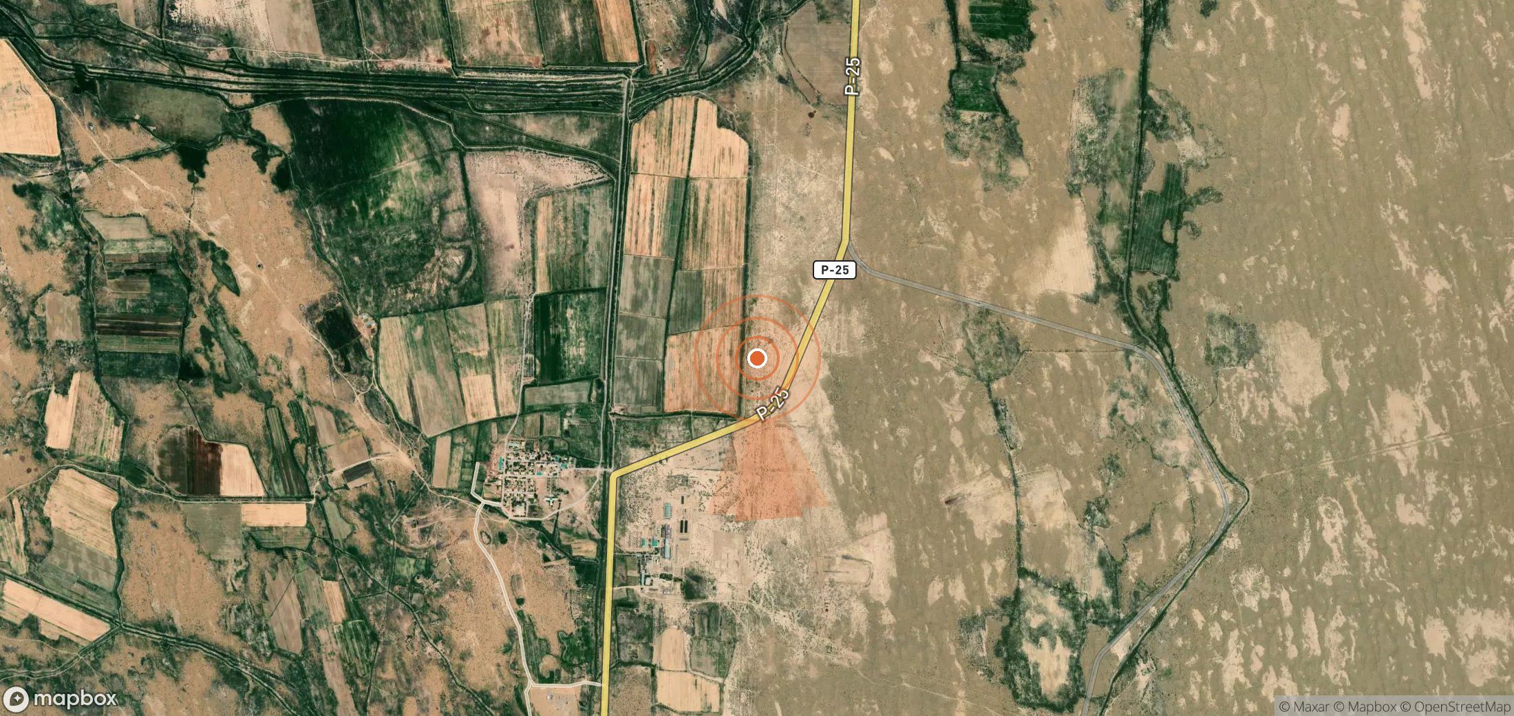 Mapa satelital de plumas de metano en Turkmenistán