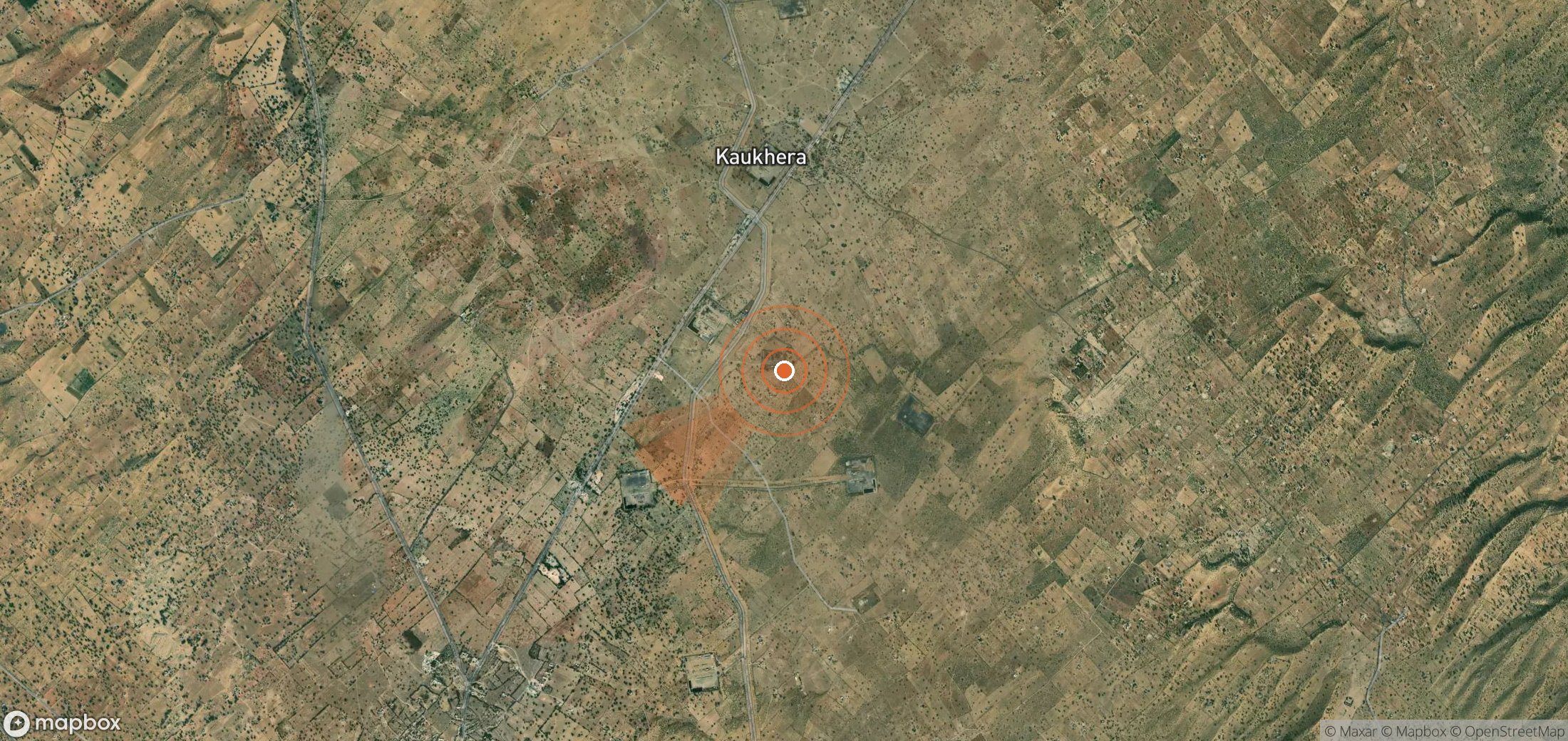 Satellite map of methane plume locations in India