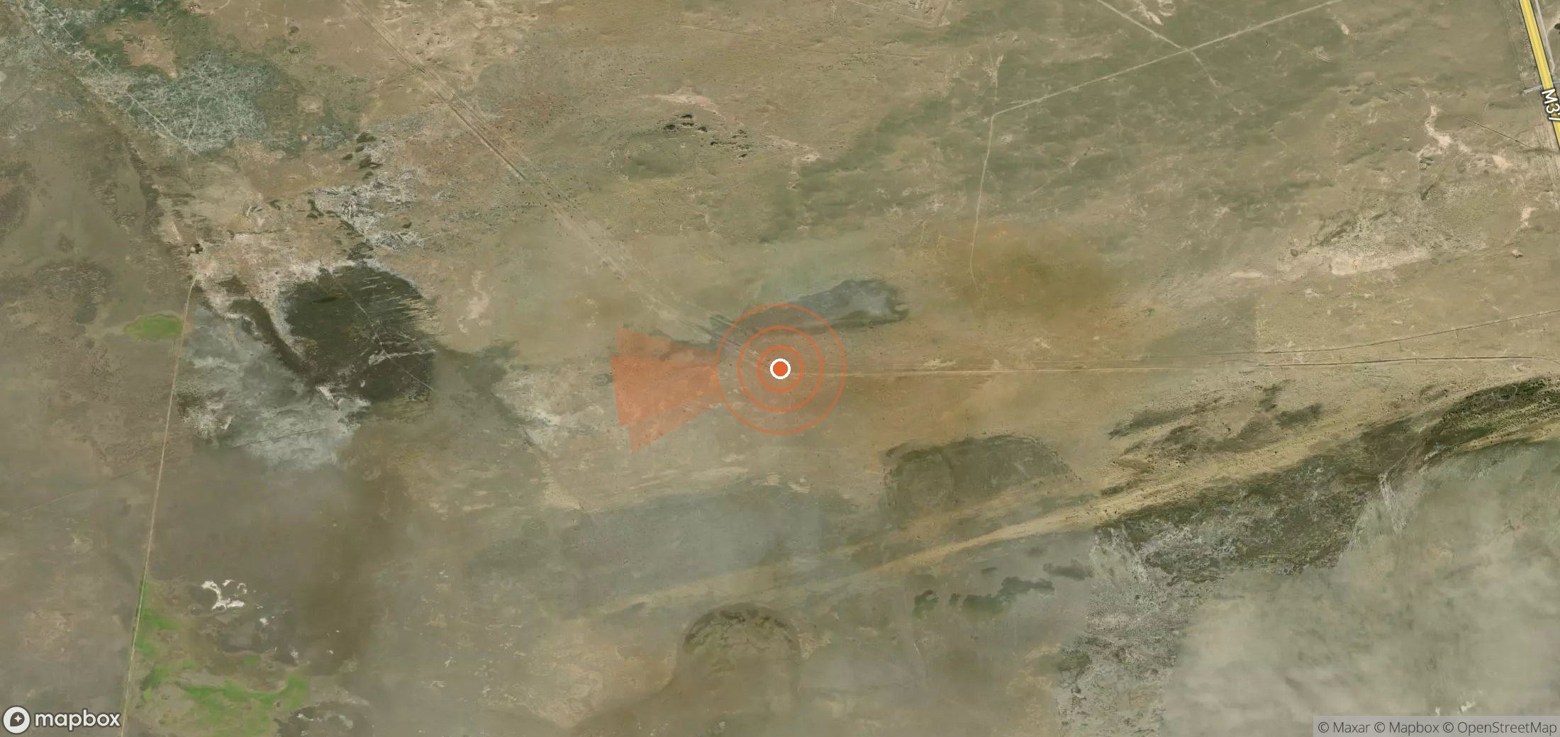 Mapa satelital de plumas de metano en Turkmenistán