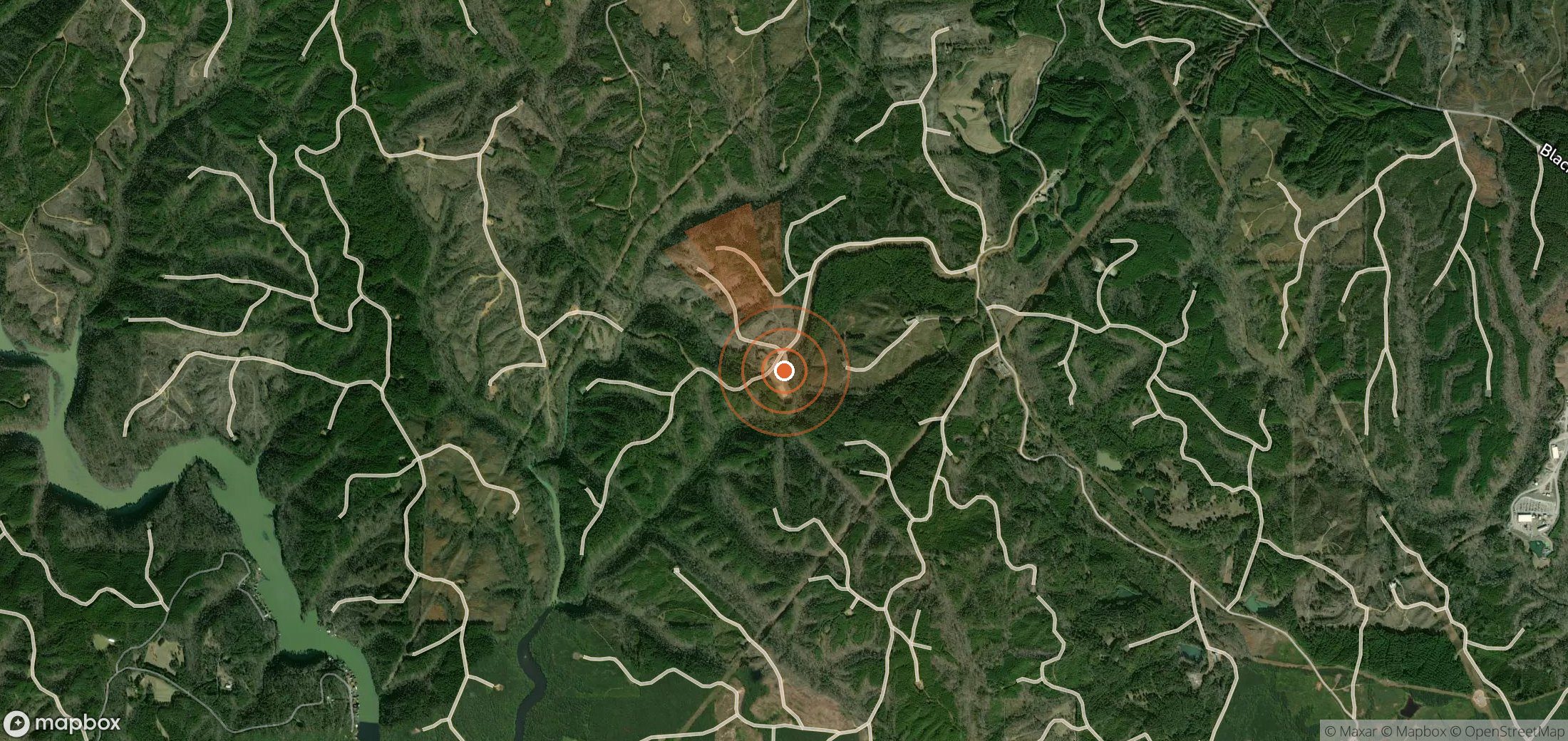 Mapa satelital de plumas de metano en Estados Unidos