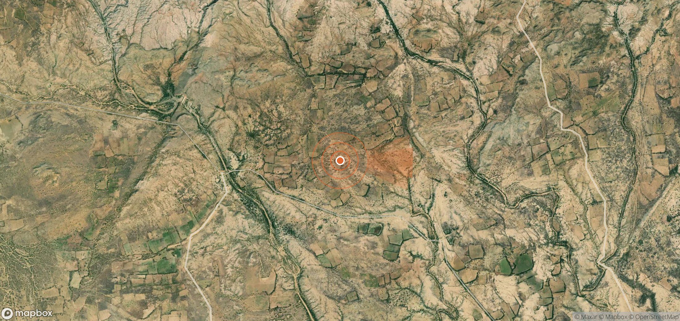 Satellite map of methane plume locations in Pakistan