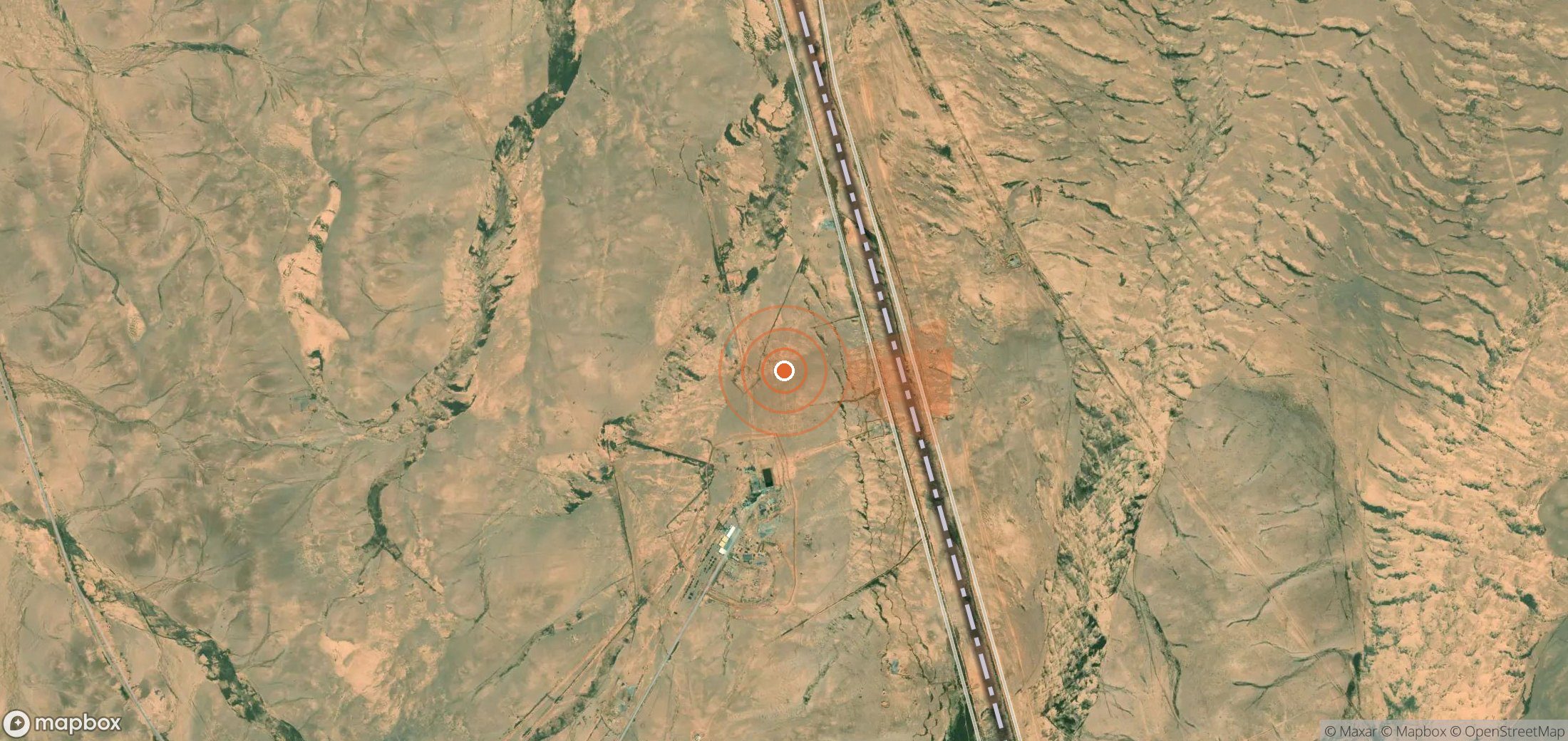 Mapa satelital de plumas de metano en Jordania