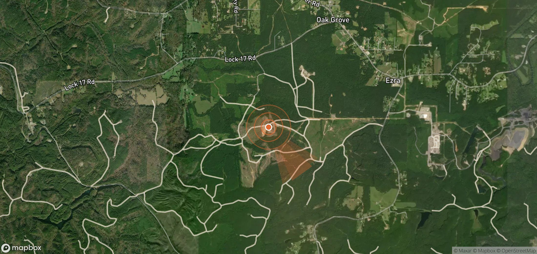 Mapa satelital de plumas de metano en Estados Unidos