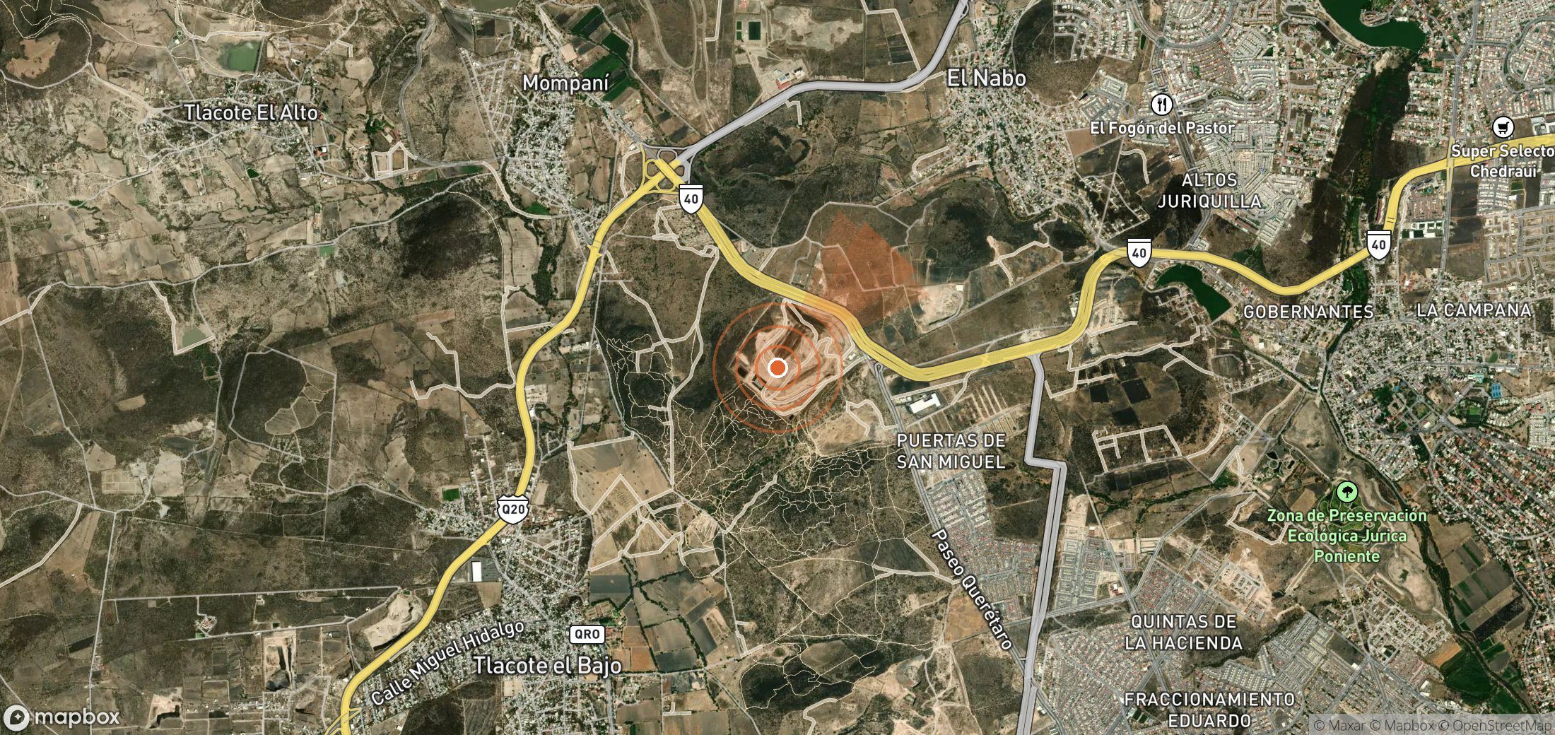 Mapa satelital de plumas de metano en México