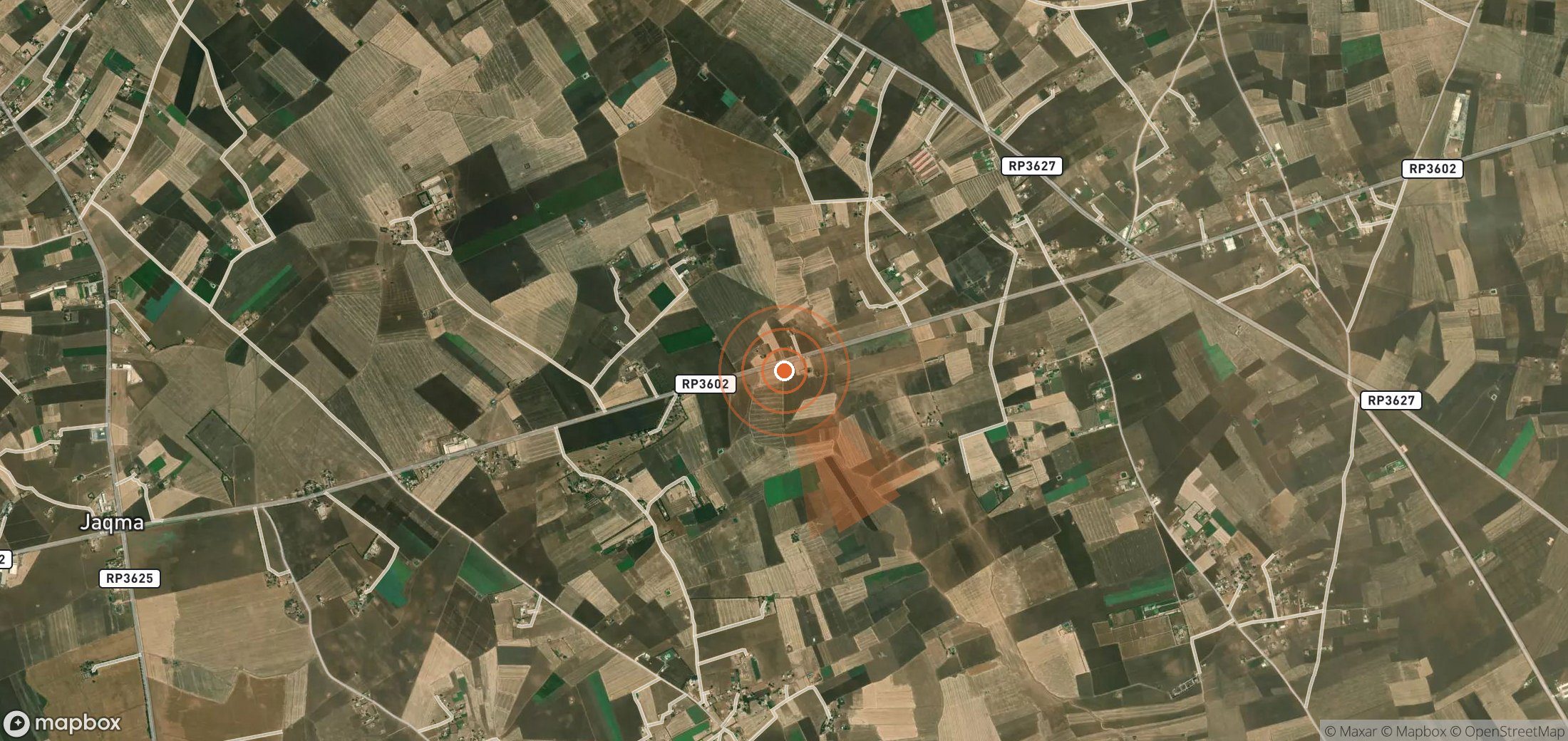 Mapa satelital de plumas de metano en Marruecos