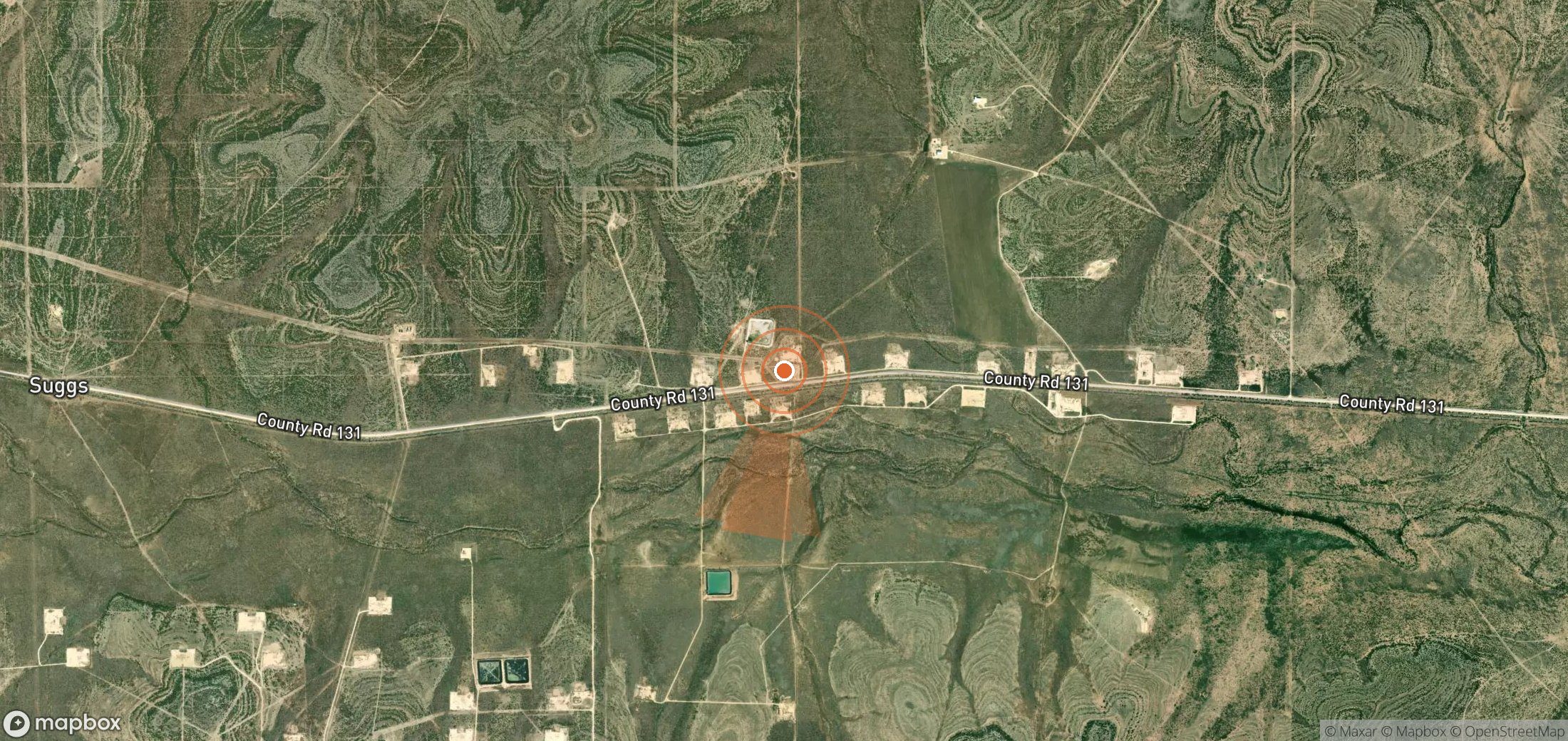 Mapa satelital de plumas de metano en Estados Unidos