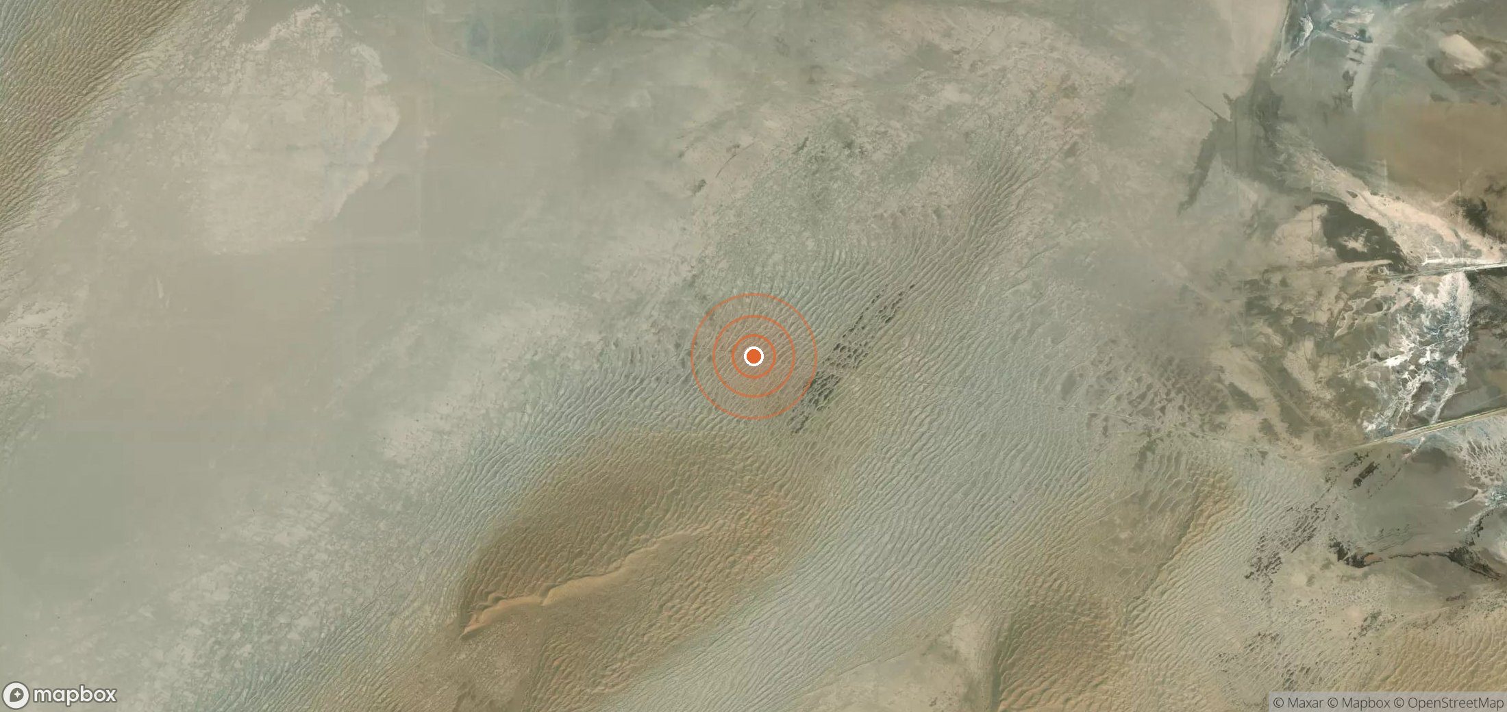 Mapa satelital de plumas de metano en Turkmenistán