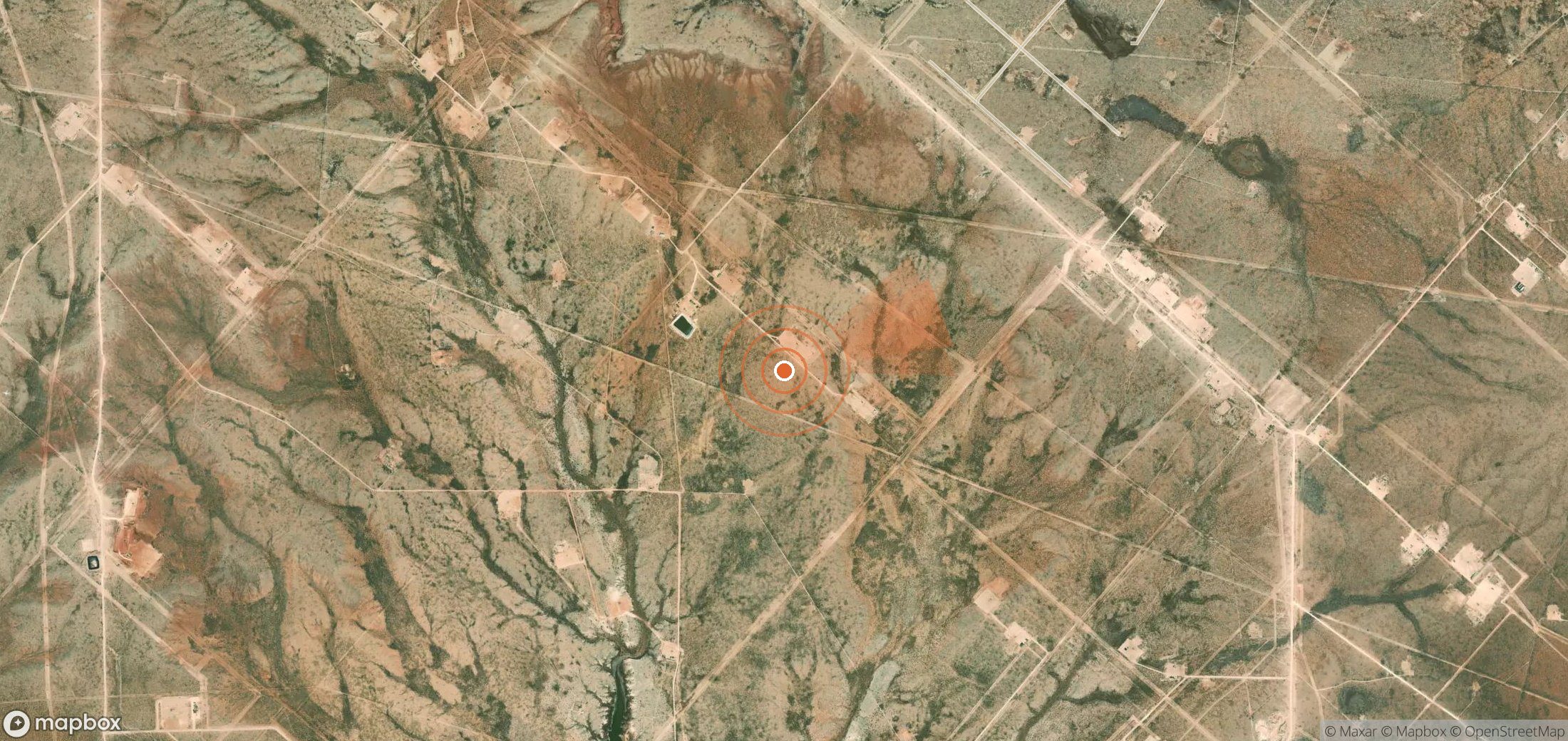 Satellite map of methane plume locations in United States