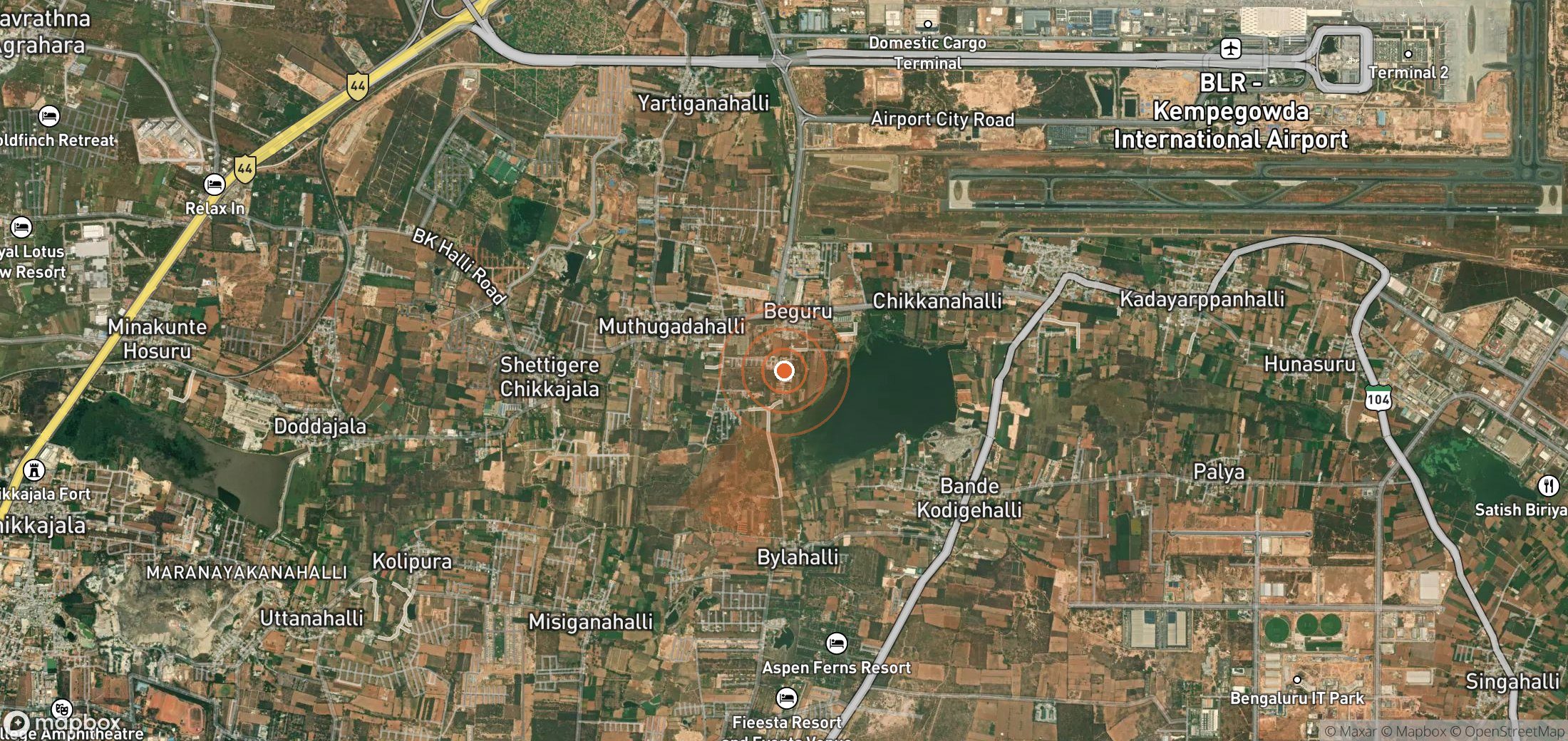 Satellite map of methane plume locations in India
