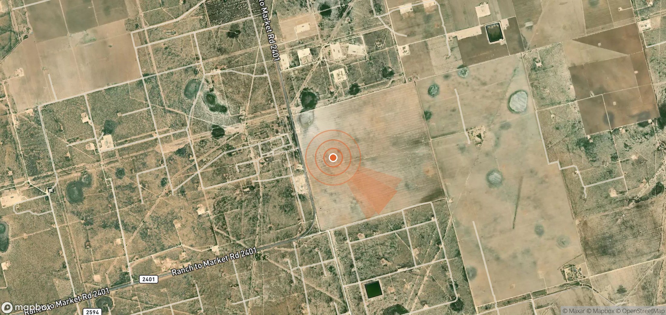 Satellite map of methane plume locations in United States