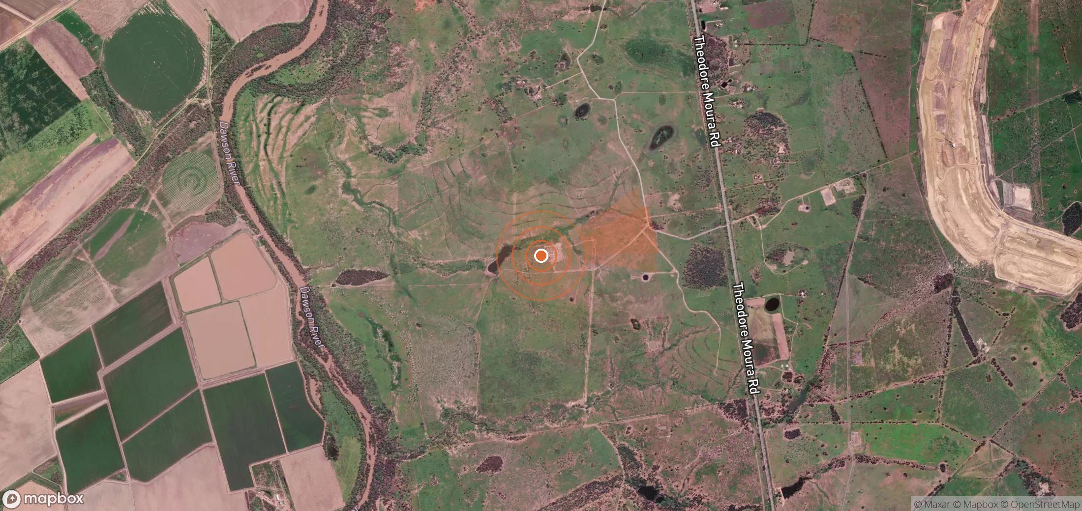 Mapa satelital de plumas de metano en Australia