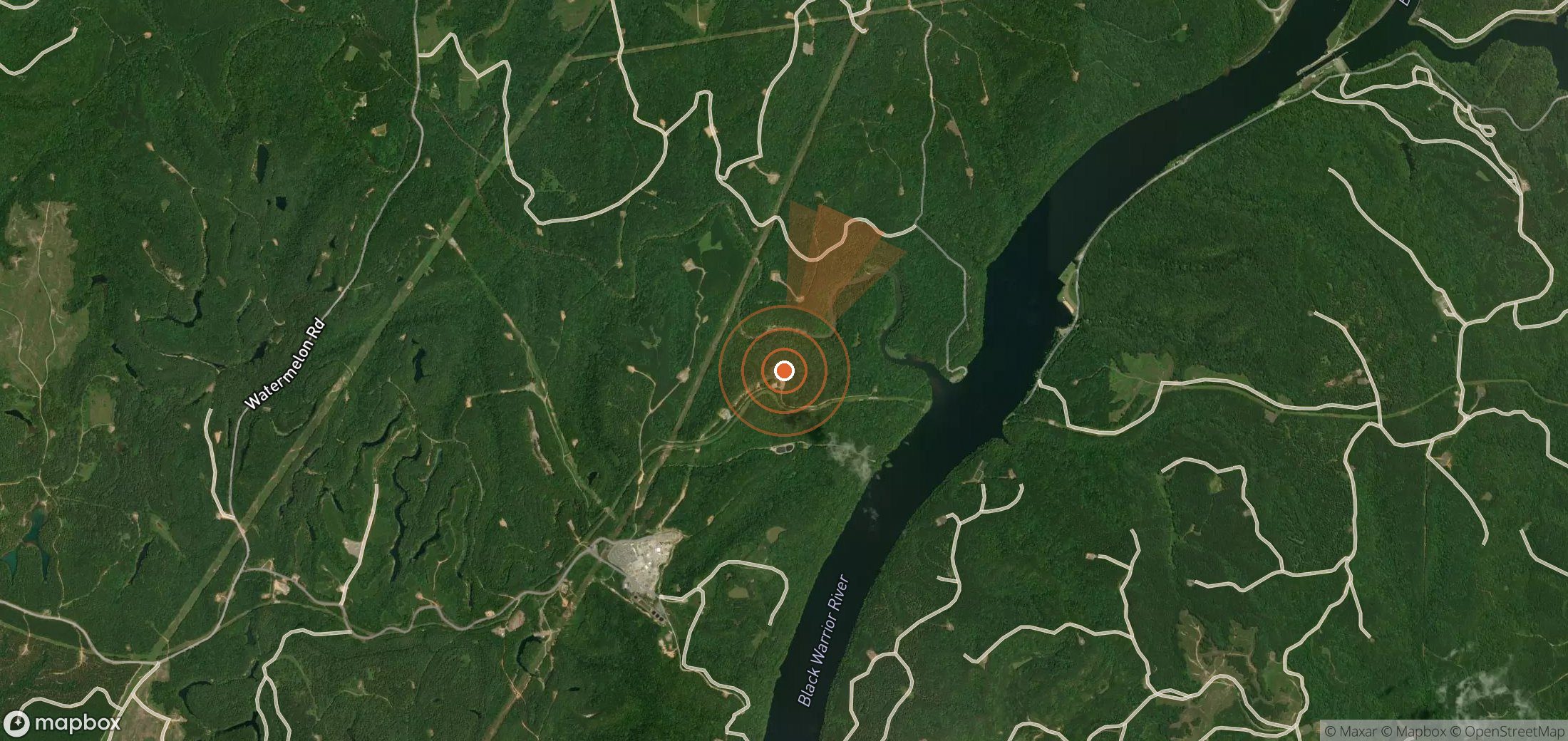 Satellite map of methane plume locations in United States