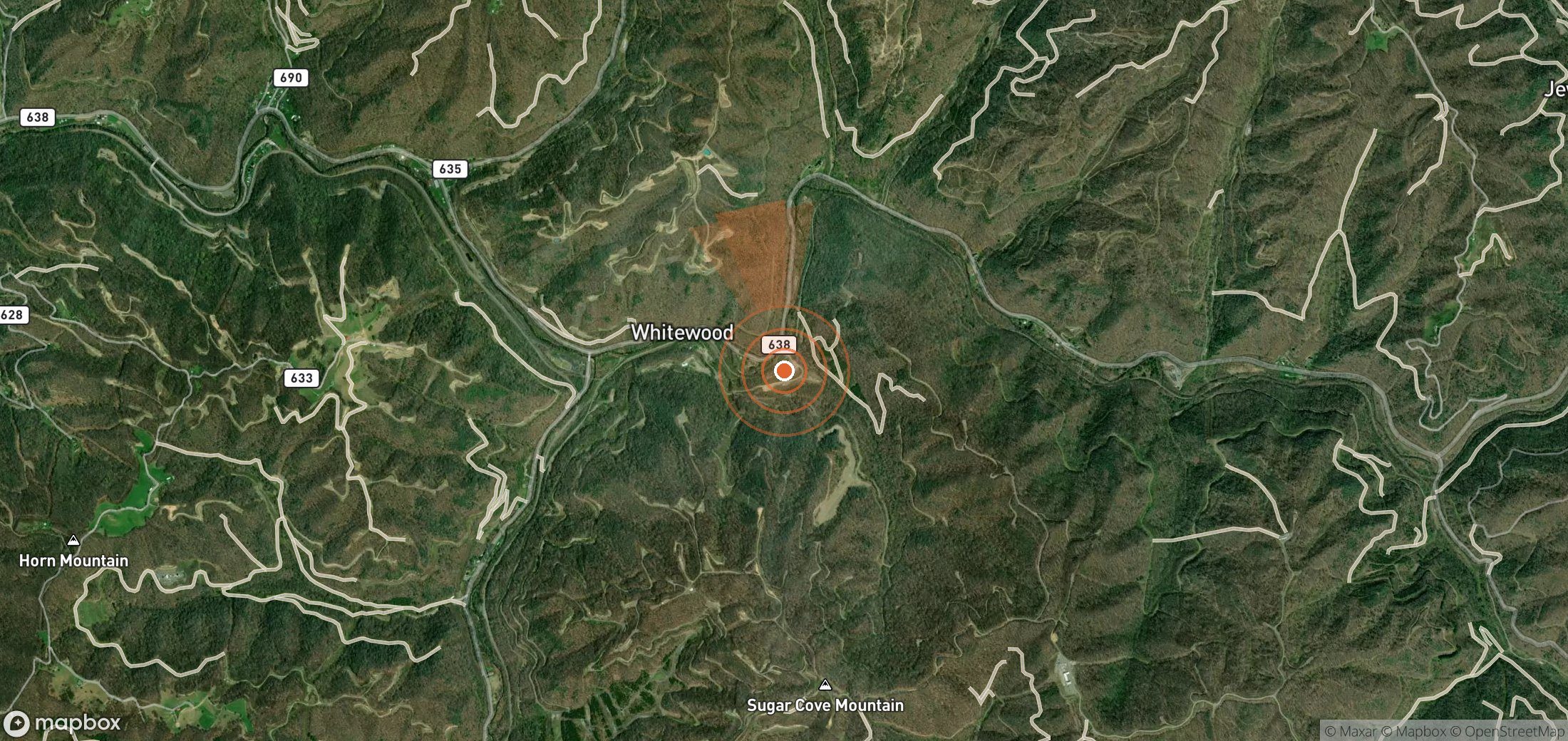 Mapa satelital de plumas de metano en Estados Unidos