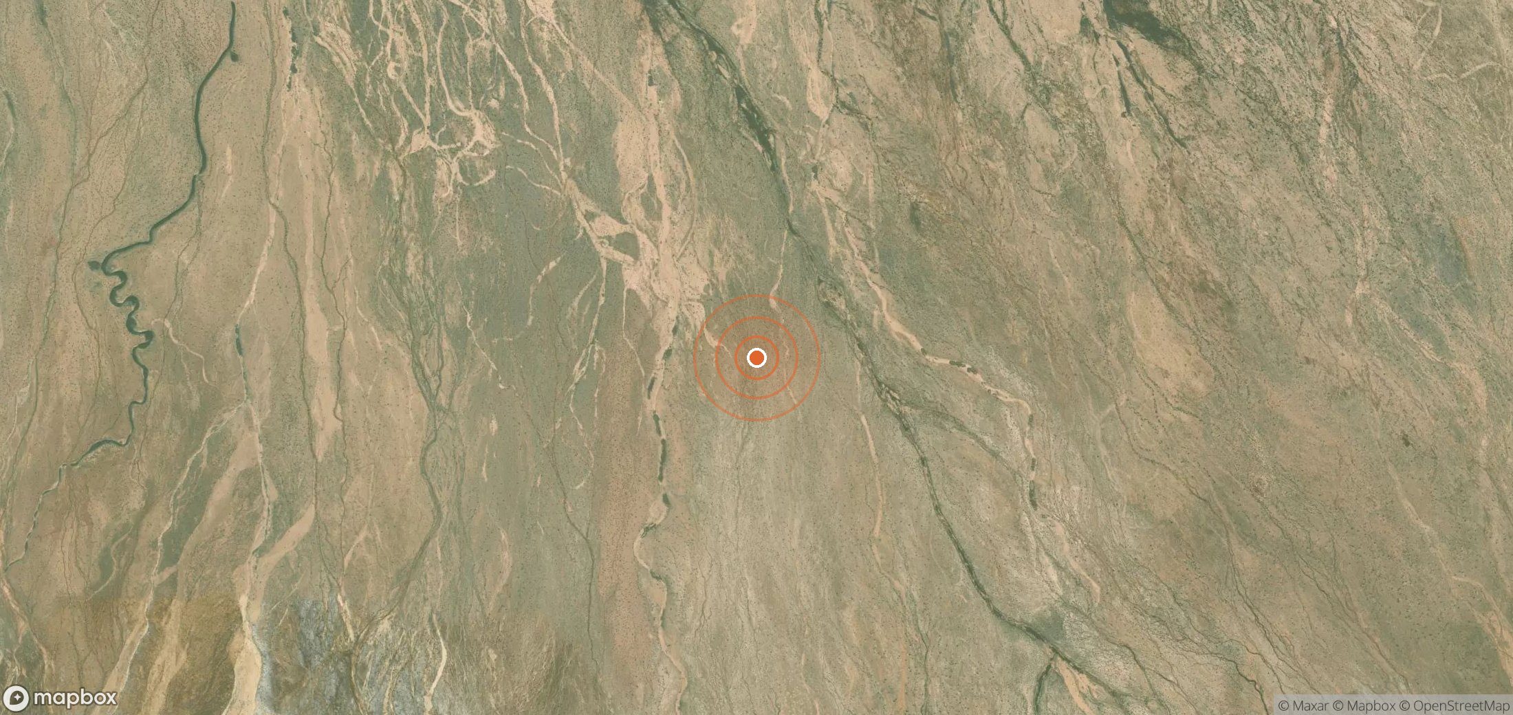 Satellite map of methane plume locations in Iran