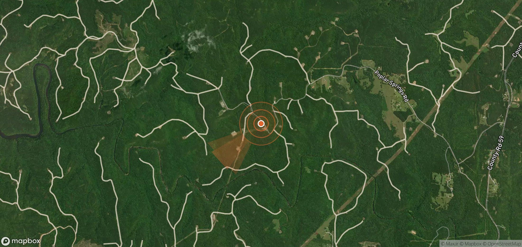 Mapa satelital de plumas de metano en Estados Unidos