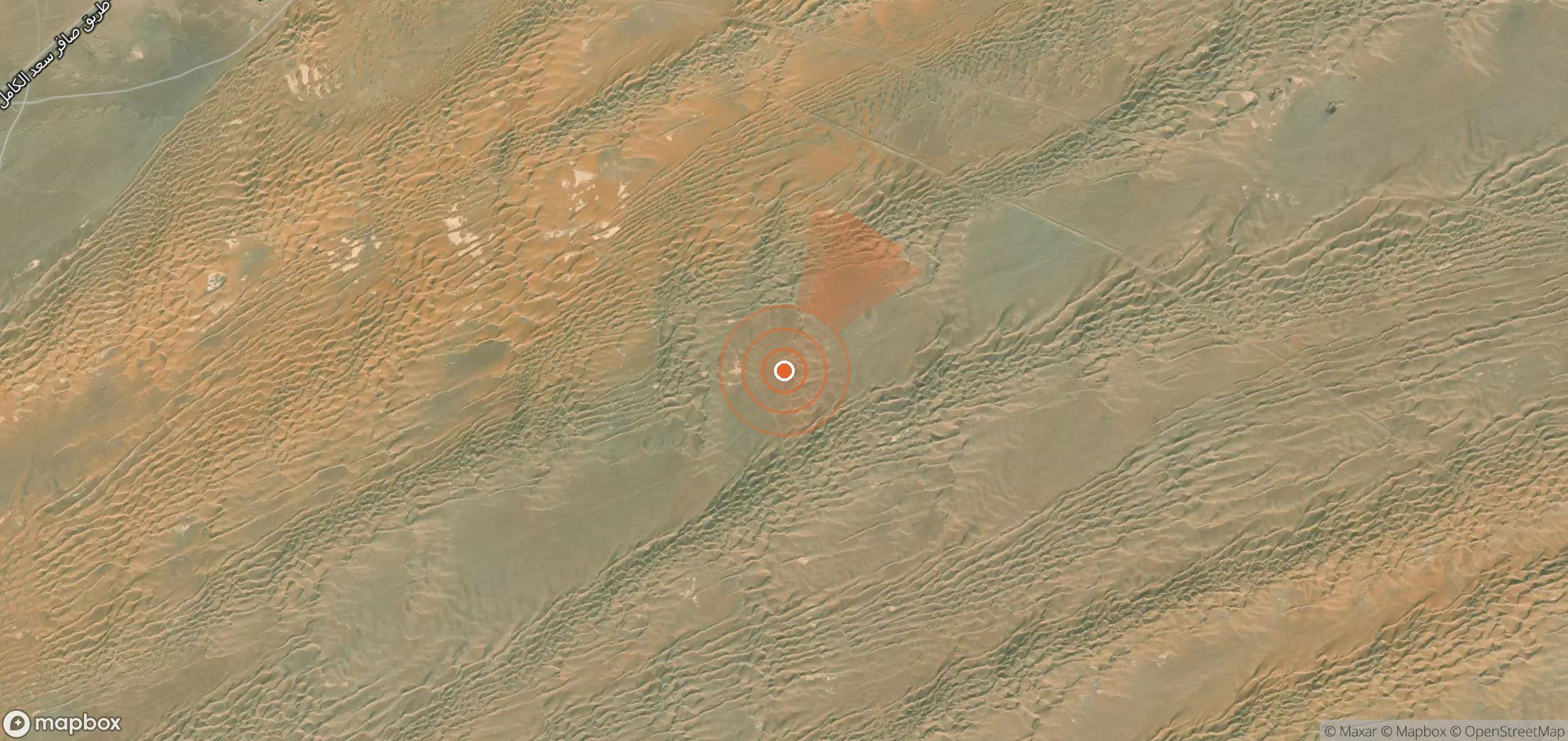 Satellite map of methane plume locations in Yemen