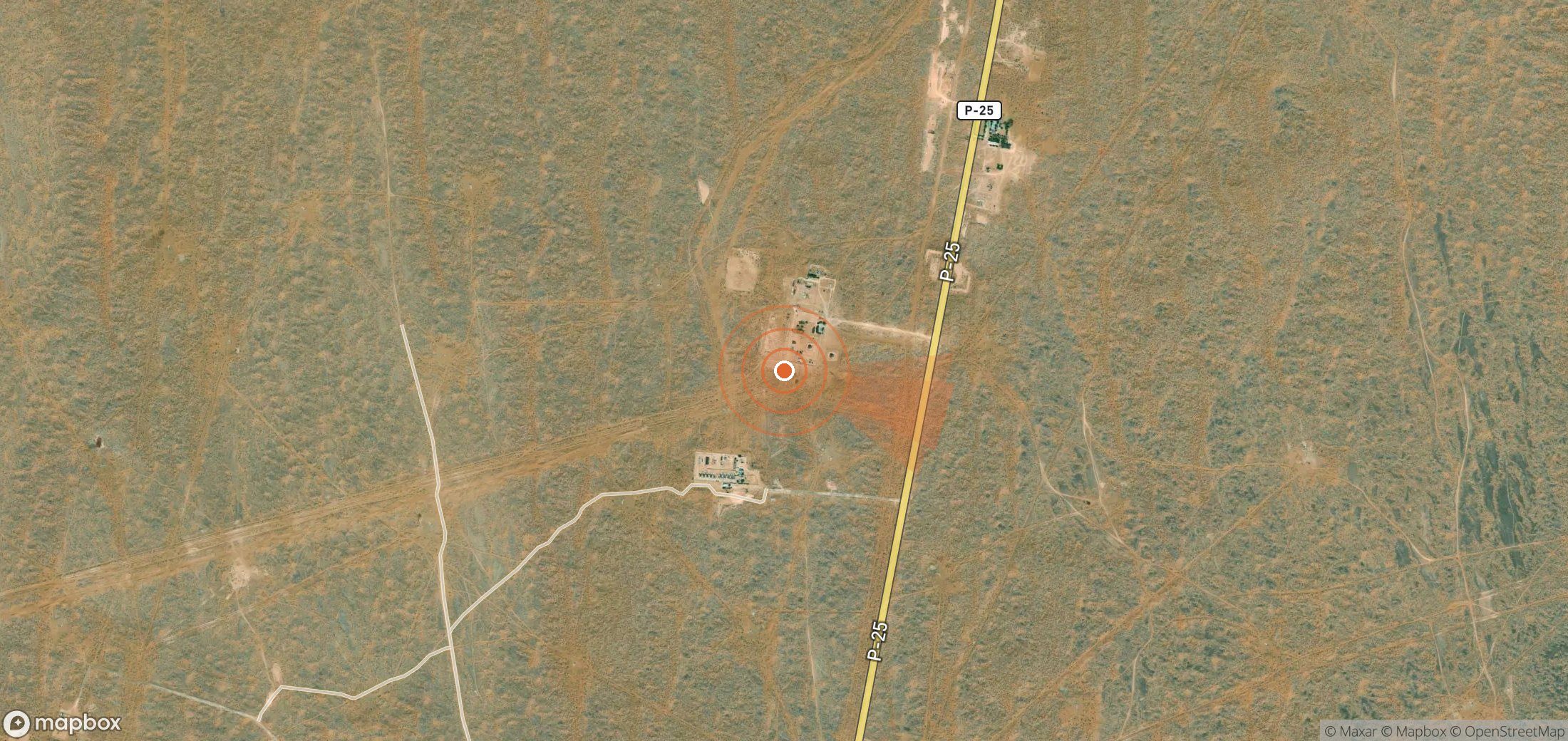 Mapa satelital de plumas de metano en Turkmenistán